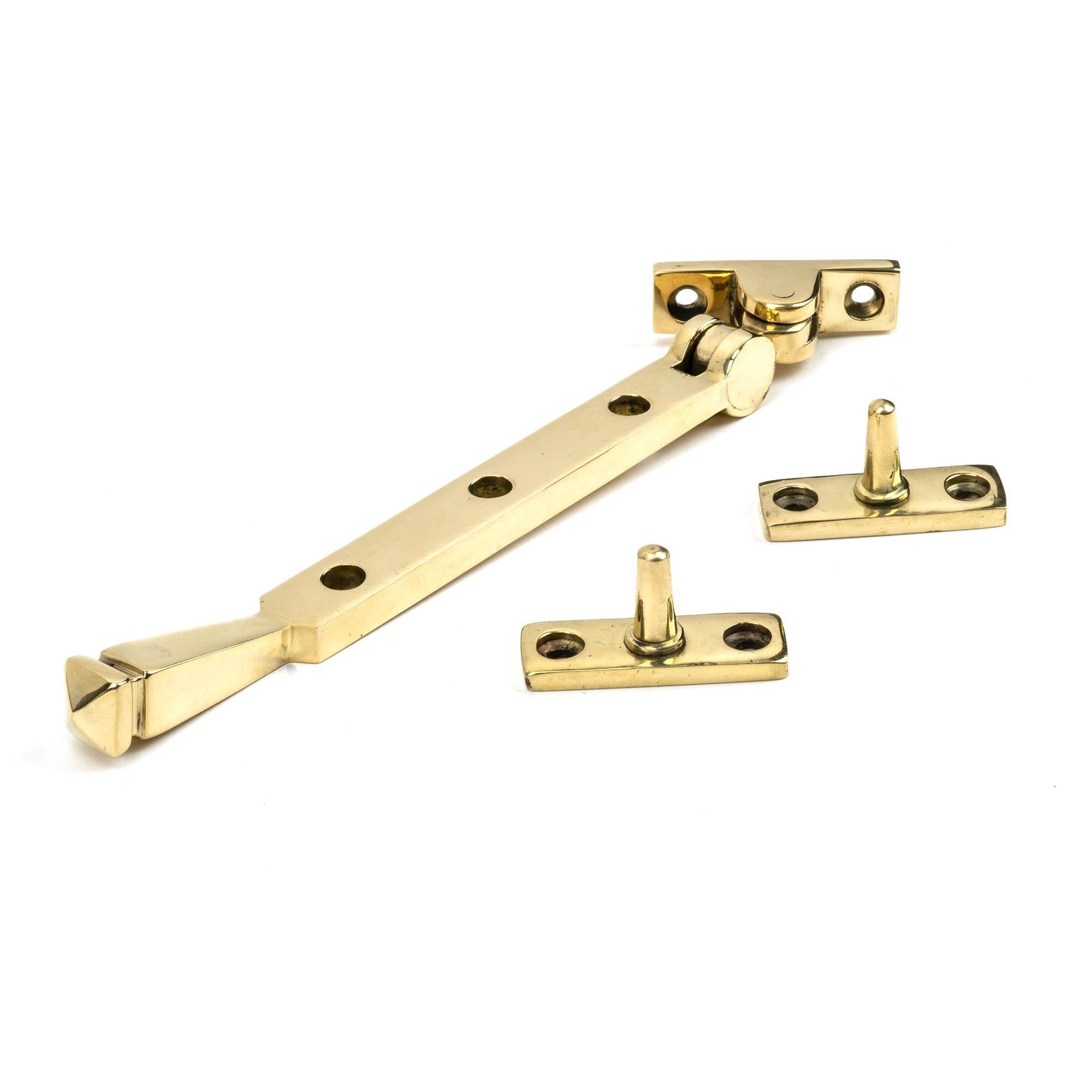 Polished Brass 8" Avon Stay | From The Anvil - Stays - From The Anvil - Yester Home