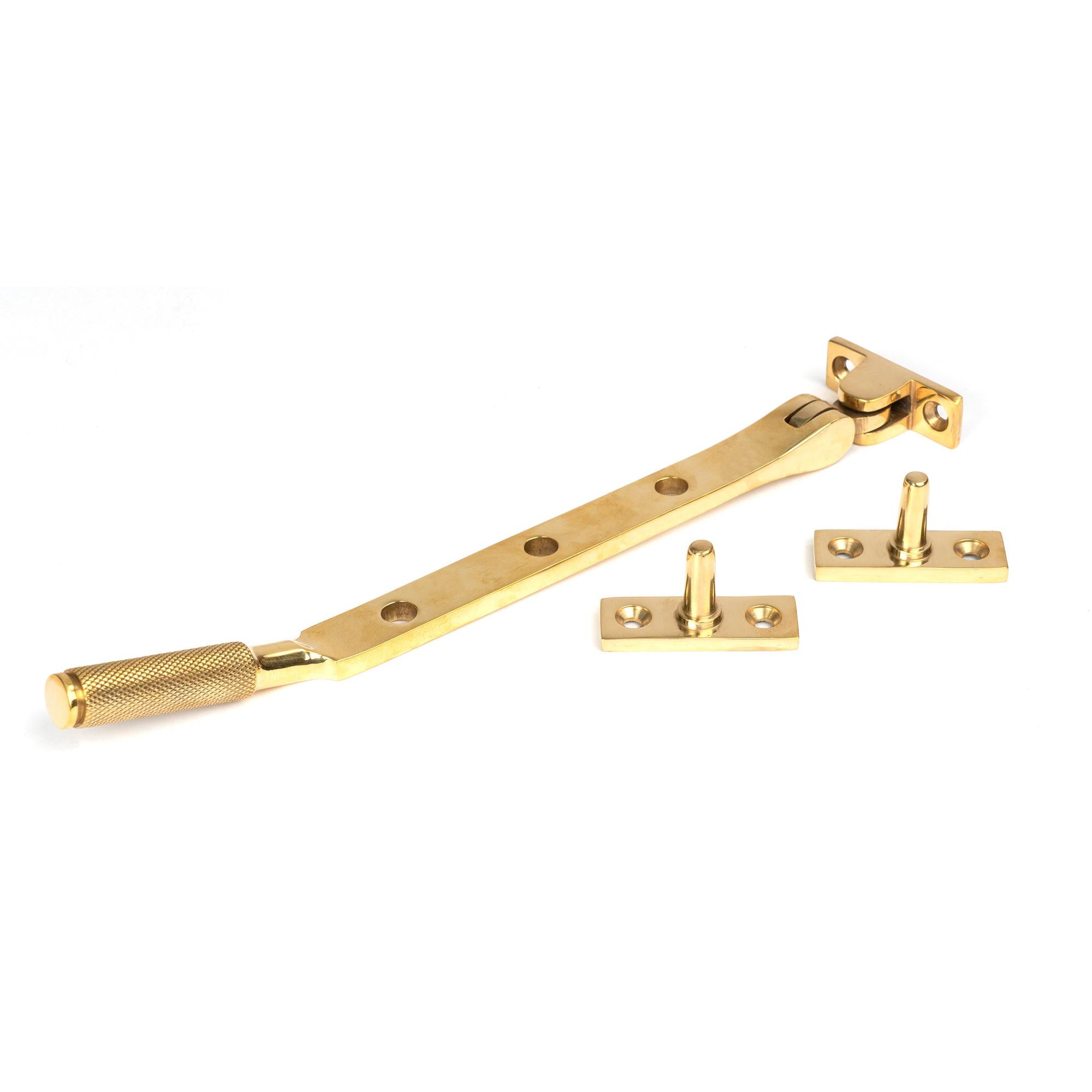 Polished Brass 8" Brompton Stay | From The Anvil - Stays - From The Anvil - Yester Home