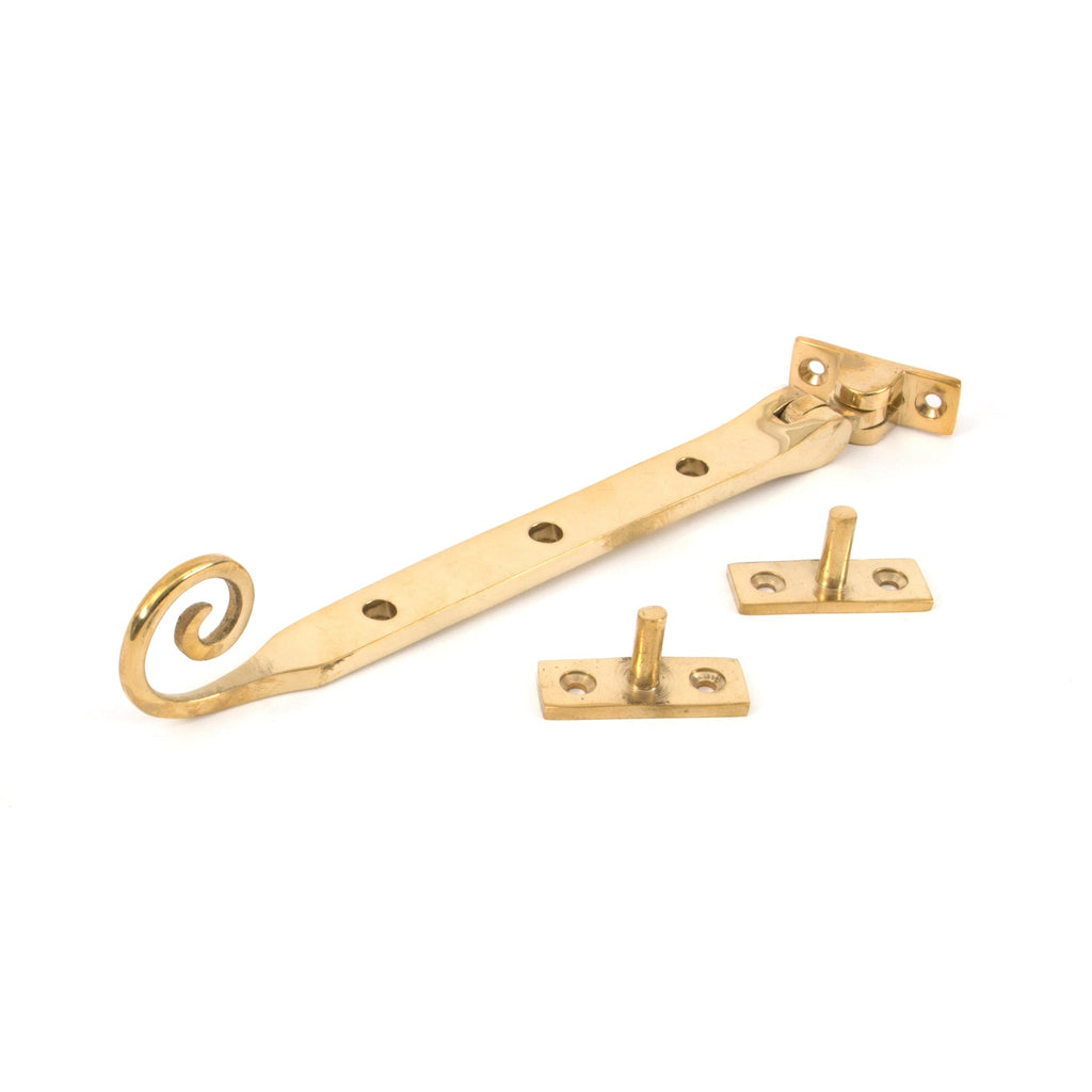 Polished Brass 8" Monkeytail Stay | From The Anvil-Stays-Yester Home