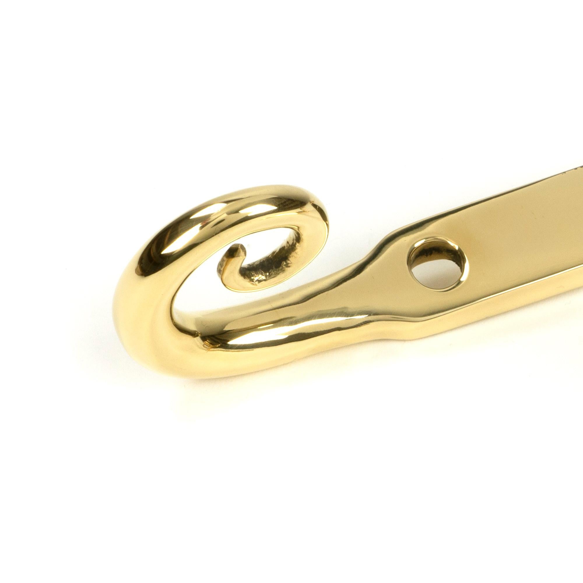 Polished Brass 8" Monkeytail Stay (Steel Window) - Stays - From The Anvil - Yester Home