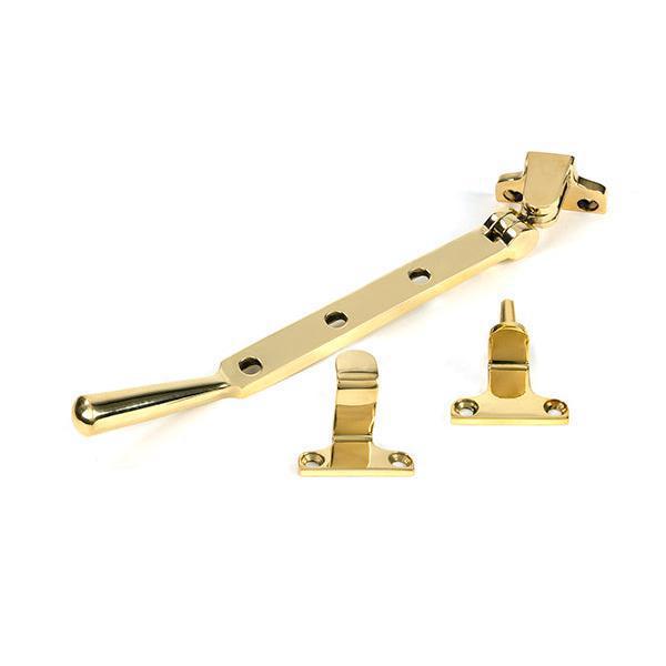 Polished Brass 8" Newbury Stay (Steel Window) - Stays - From The Anvil - Yester Home