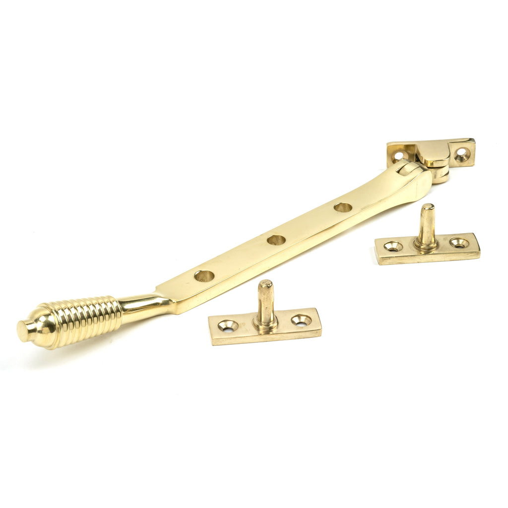 Polished Brass 8" Reeded Stay | From The Anvil-Stays-Yester Home