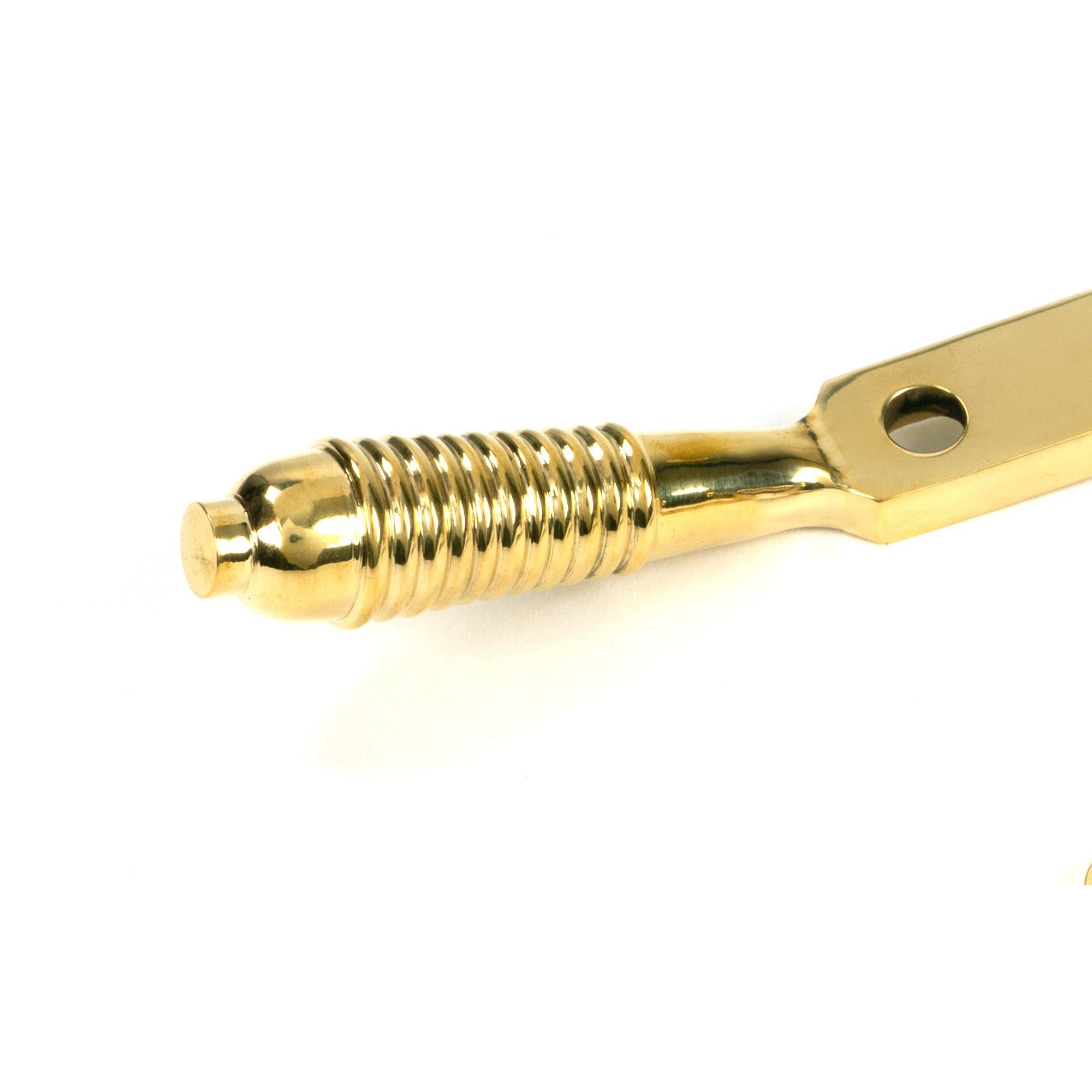 Polished Brass 8" Reeded Stay (Steel Window) - Stays - From The Anvil - Yester Home