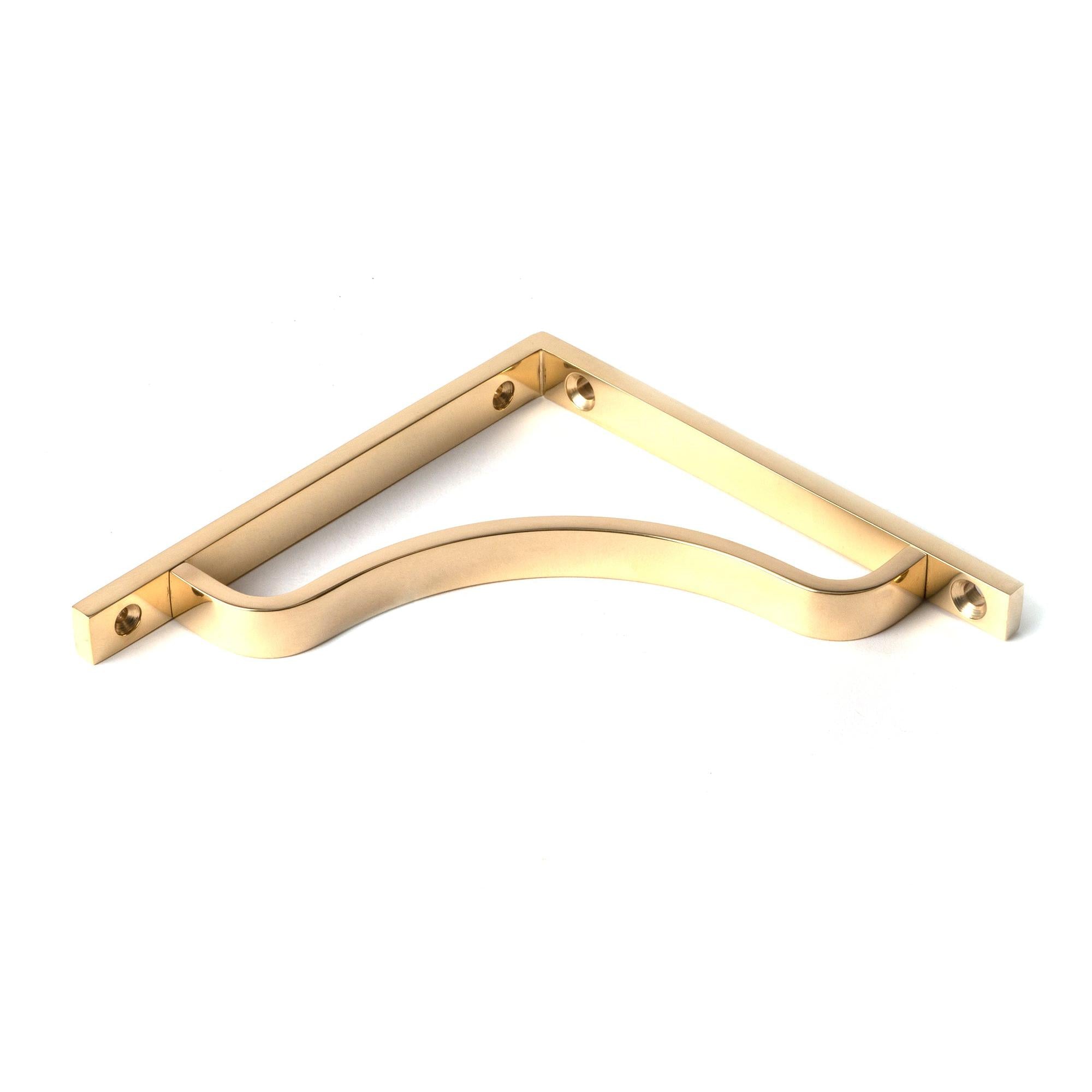 Polished Brass Abingdon Shelf Bracket (150mm x 150mm) | From The Anvil - Shelf Brackets - From The Anvil - Yester Home