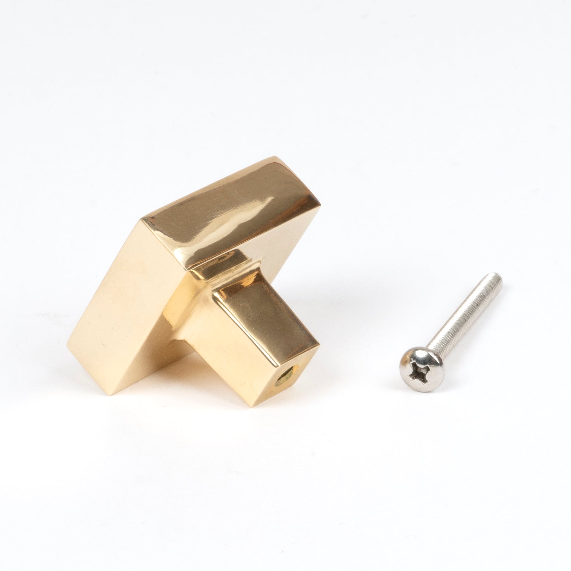 Polished Brass Albers Cabinet Knob - 35mm | From The Anvil - Cabinet Knobs - From The Anvil - Yester Home