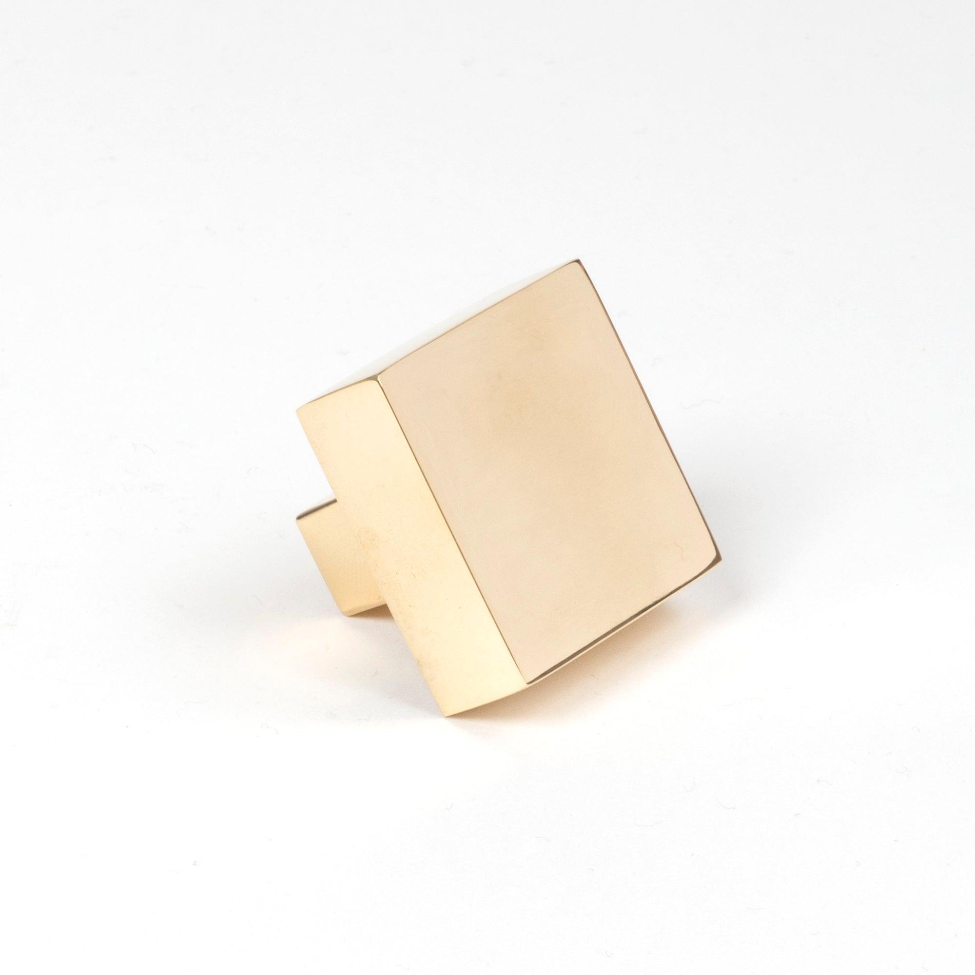 Polished Brass Albers Cabinet Knob - 35mm | From The Anvil-Cabinet Knobs-Yester Home