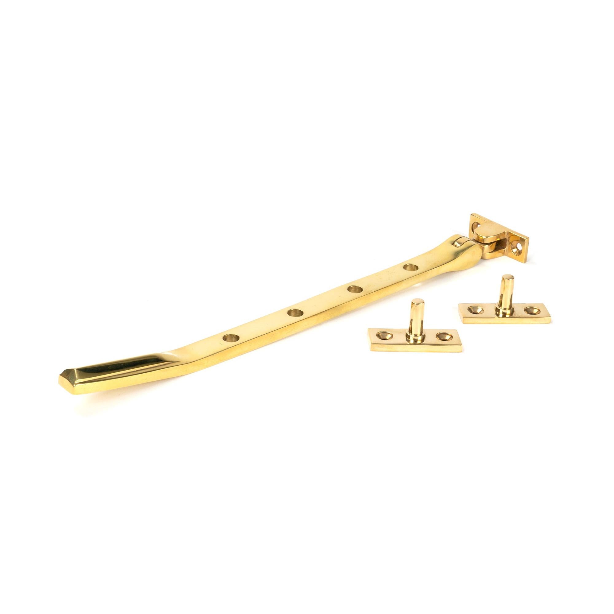 Polished Brass Art Deco 10" Stay - Stays - From The Anvil - Yester Home