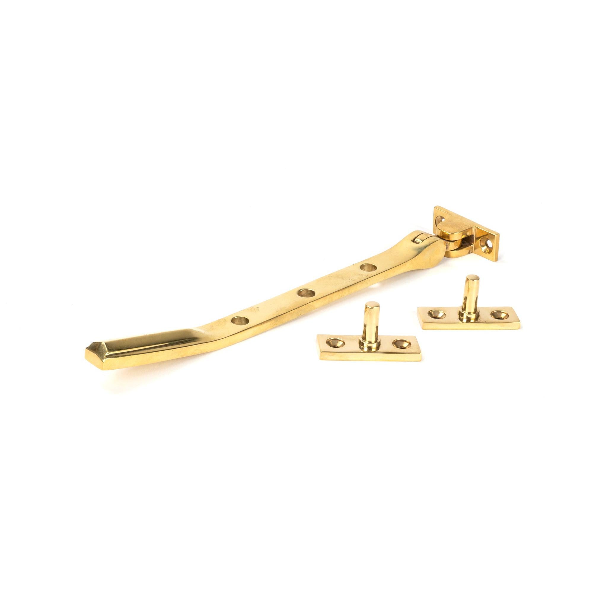 Polished Brass Art Deco 8" Stay - Stays - From The Anvil - Yester Home