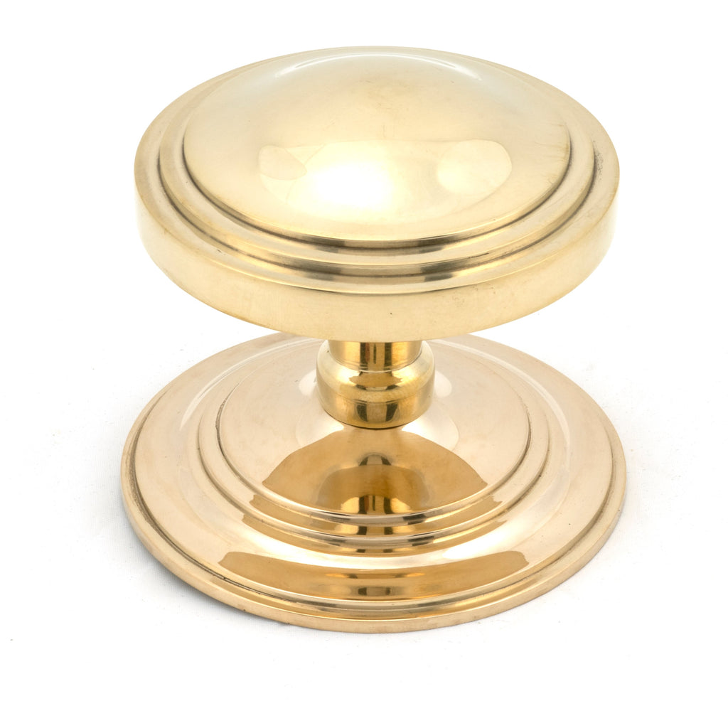 Polished Brass Art Deco Centre Door Knob | From The Anvil-Centre Door Knobs-Yester Home