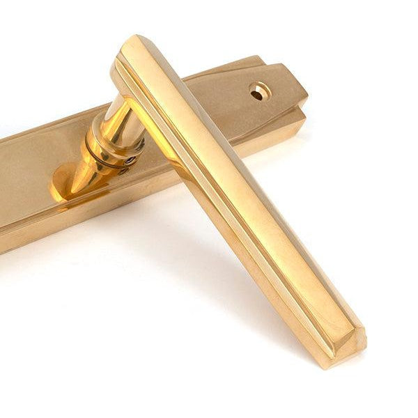 Polished Brass Art Deco Slimline Lever Espag. Lock Set | From The Anvil-Espagnolette-Yester Home