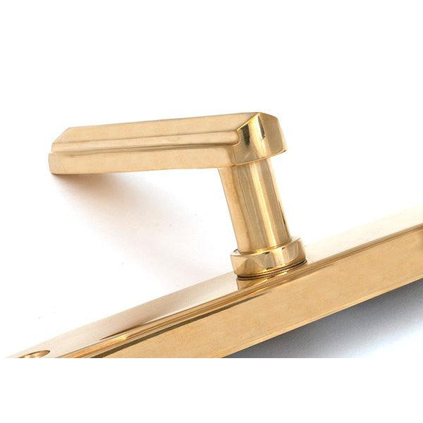 Polished Brass Art Deco Slimline Lever Espag. Lock Set | From The Anvil-Espagnolette-Yester Home
