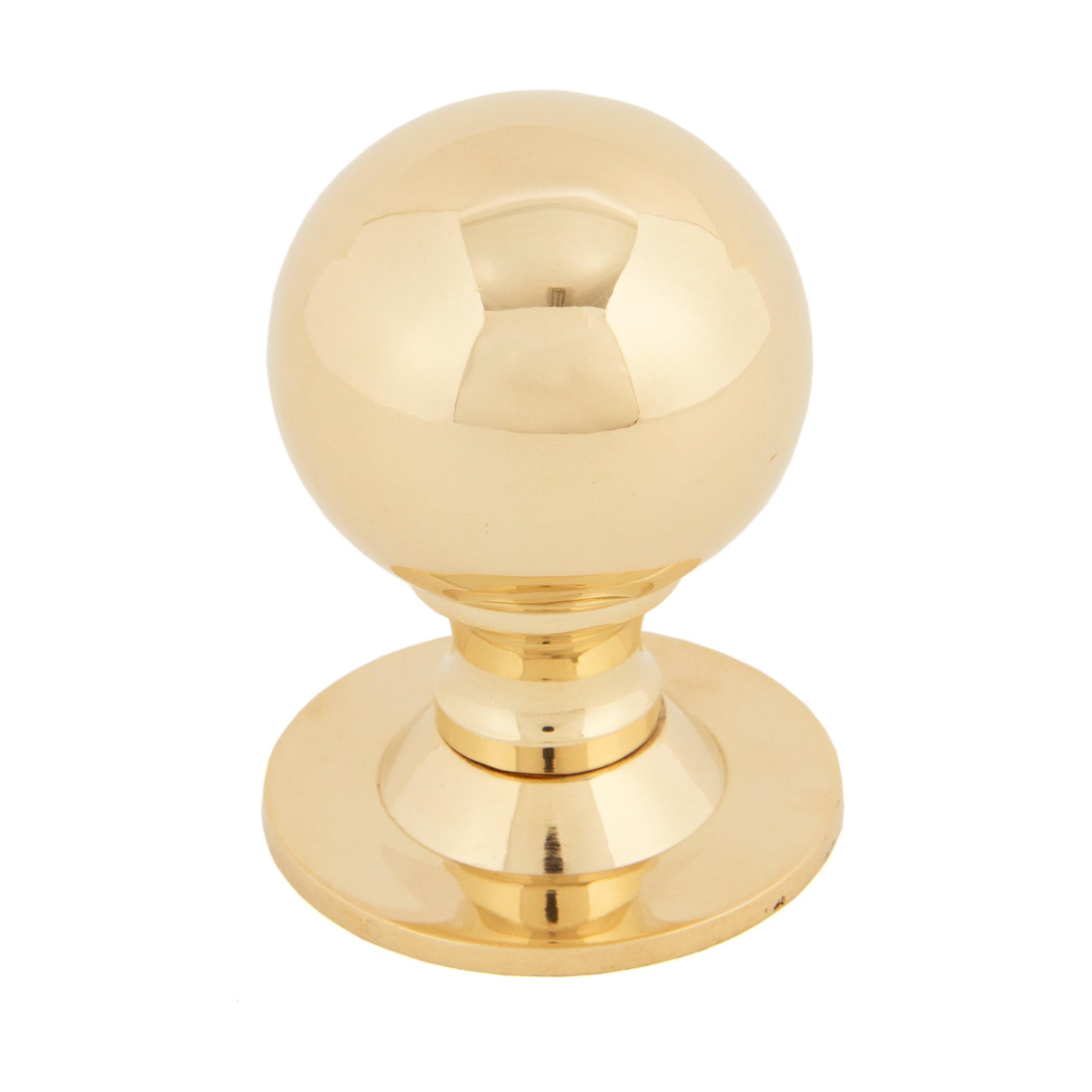 Polished Brass Ball Cabinet Knob 39mm | From The Anvil - Cabinet Knobs - From The Anvil - Yester Home