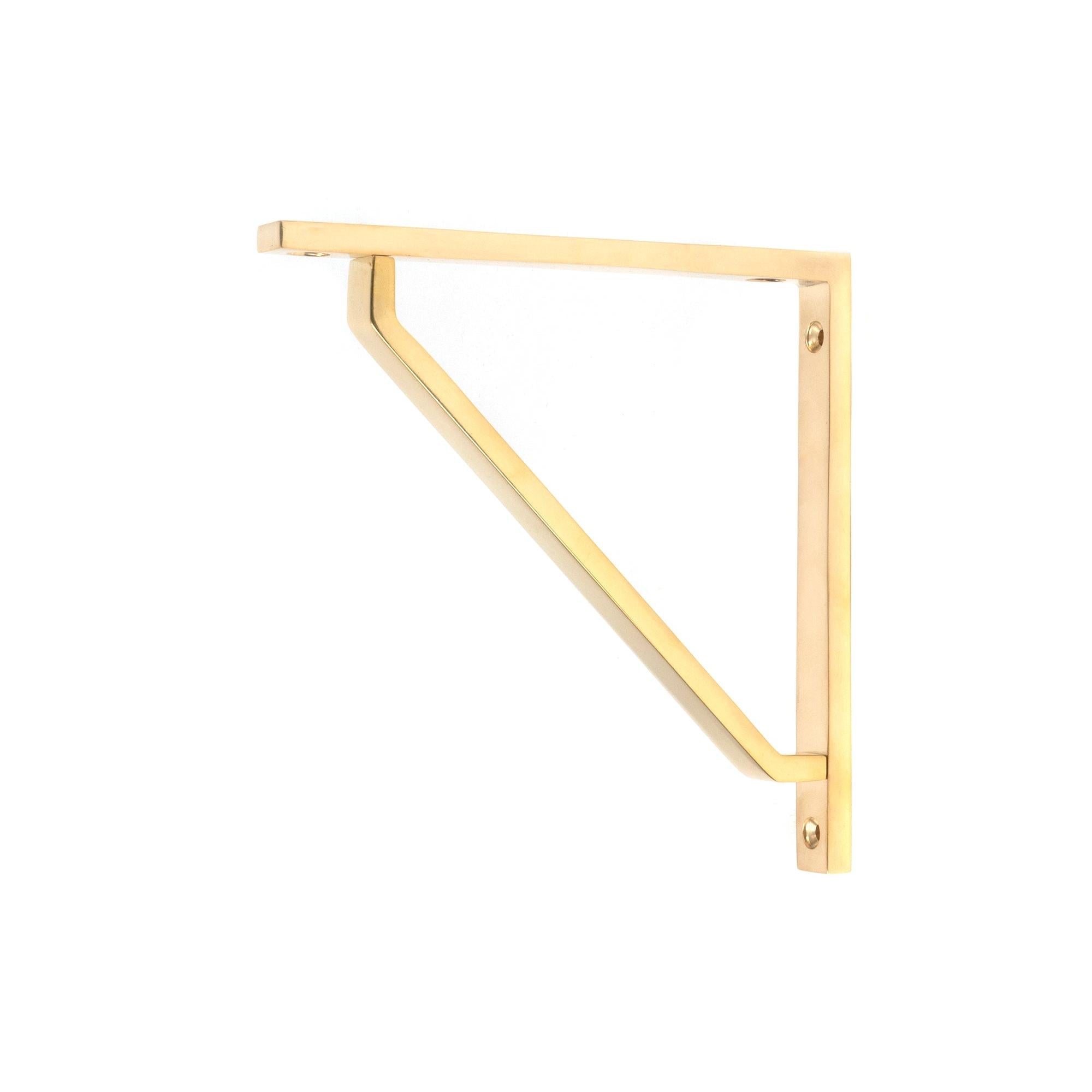 Polished Brass Barton Shelf Bracket (150mm x 150mm) | From The Anvil - Shelf Brackets - From The Anvil - Yester Home