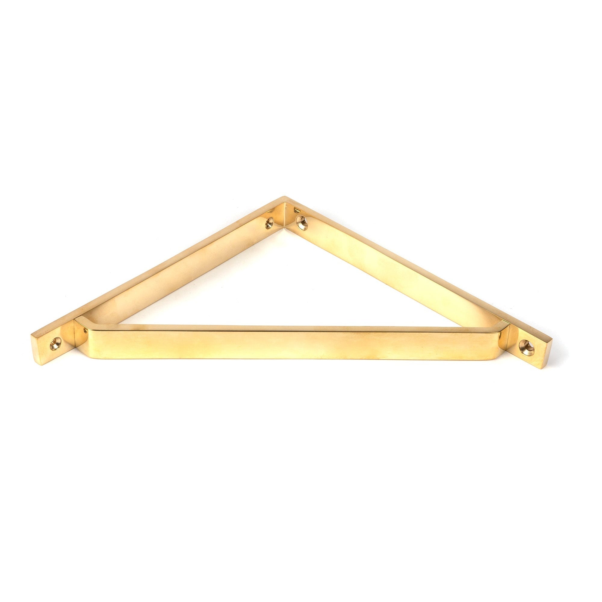 Polished Brass Barton Shelf Bracket (200mm x 200mm) | From The Anvil-Shelf Brackets-Yester Home