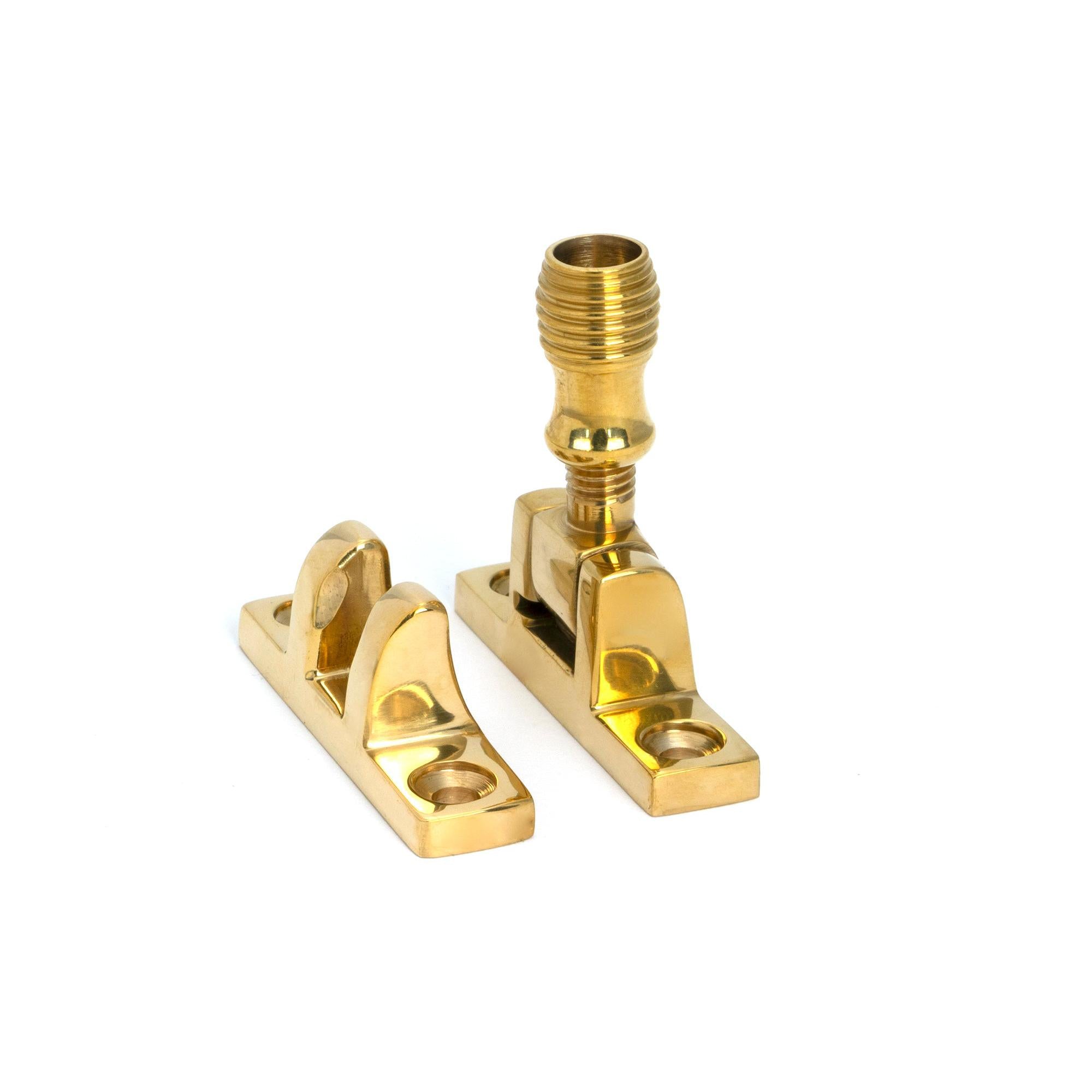 Polished Brass Beehive Brighton Fastener - Narrow (Square) | From The Anvil - Brighton Fasteners - From The Anvil - Yester Home