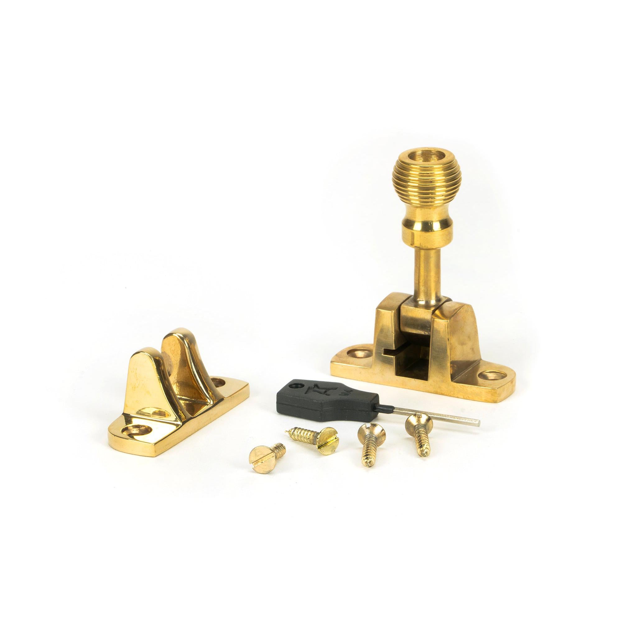 Polished Brass Beehive Brighton Fastener (Radiused) | From The Anvil - Fasteners - From The Anvil - Yester Home