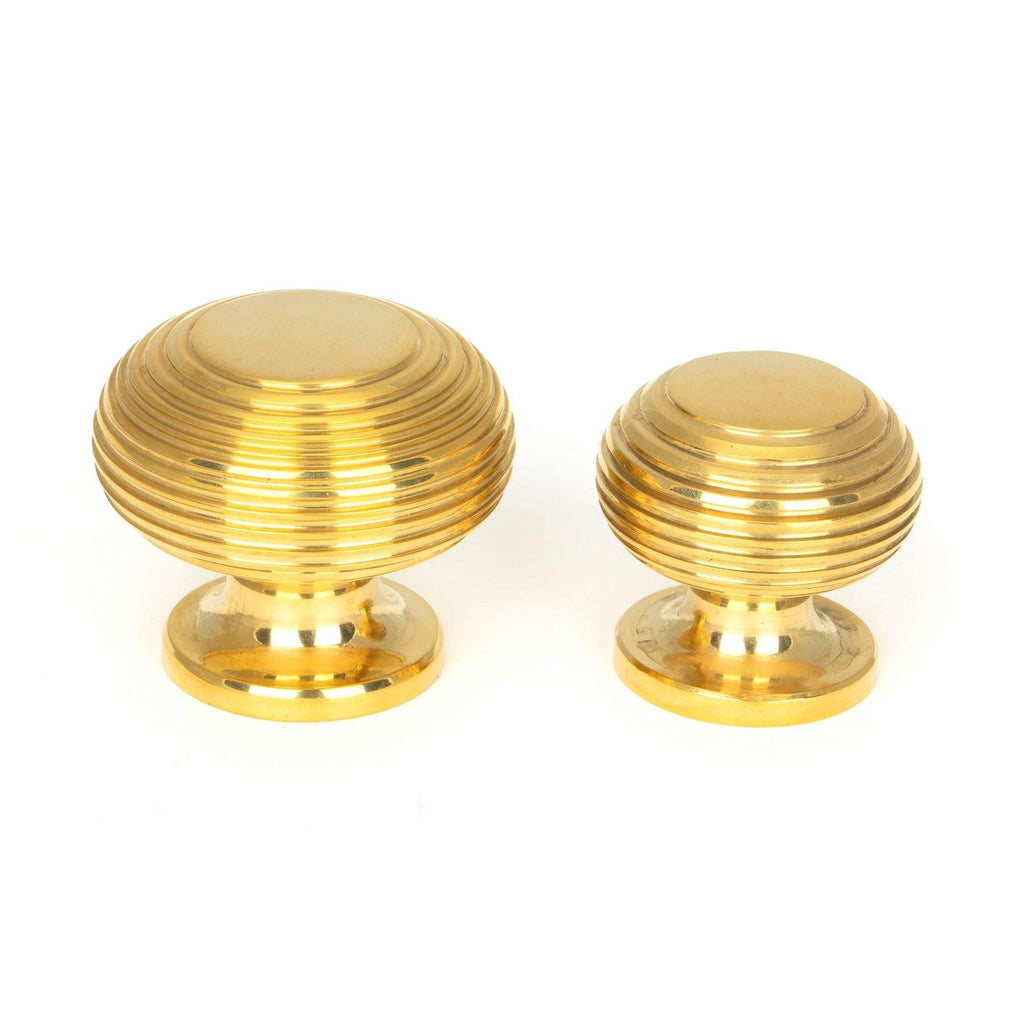 Polished Brass Beehive Cabinet Knob 30mm | From The Anvil-Cabinet Knobs-Yester Home