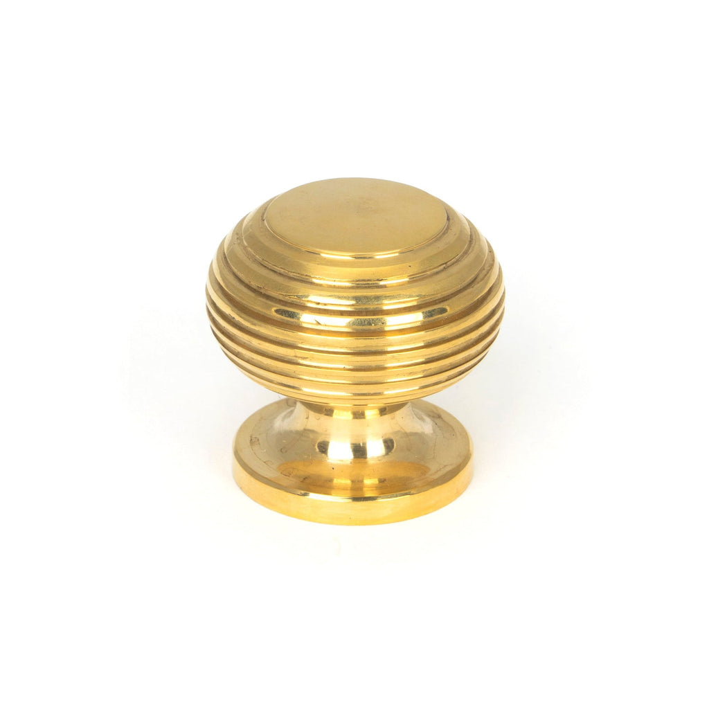 Polished Brass Beehive Cabinet Knob 30mm | From The Anvil-Cabinet Knobs-Yester Home