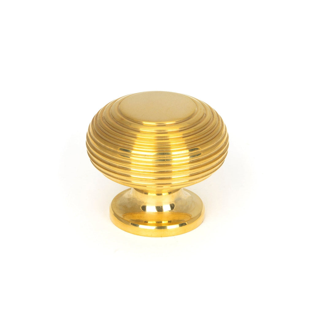 Polished Brass Beehive Cabinet Knob 40mm | From The Anvil-Cabinet Knobs-Yester Home