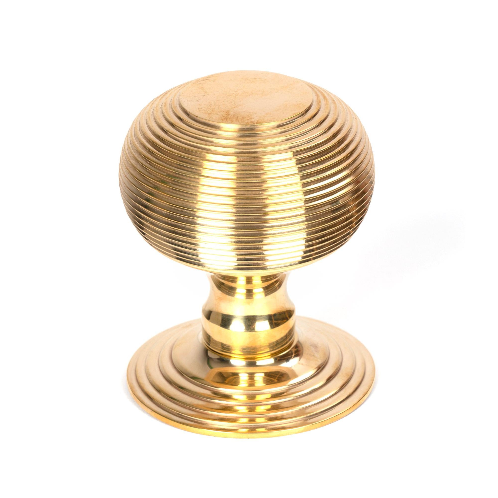 Polished Brass Beehive Centre Door Knob | From The Anvil - Centre Door Knobs - From The Anvil - Yester Home