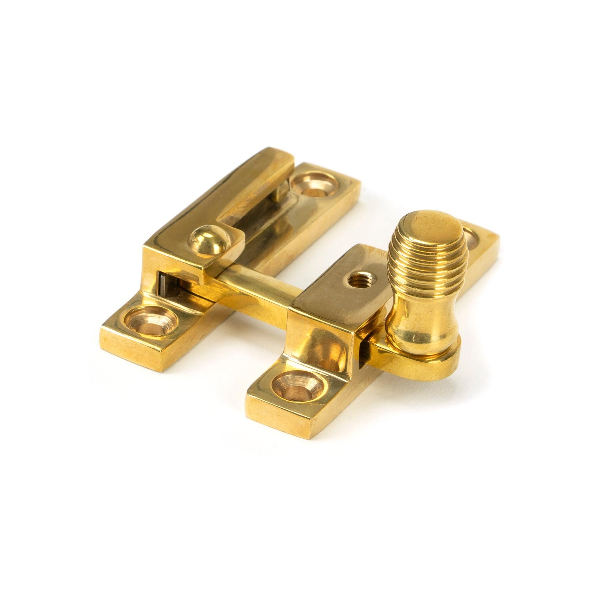 Polished Brass Beehive Quadrant Fastener - Narrow | From The Anvil - Quadrant Fasteners - From The Anvil - Yester Home