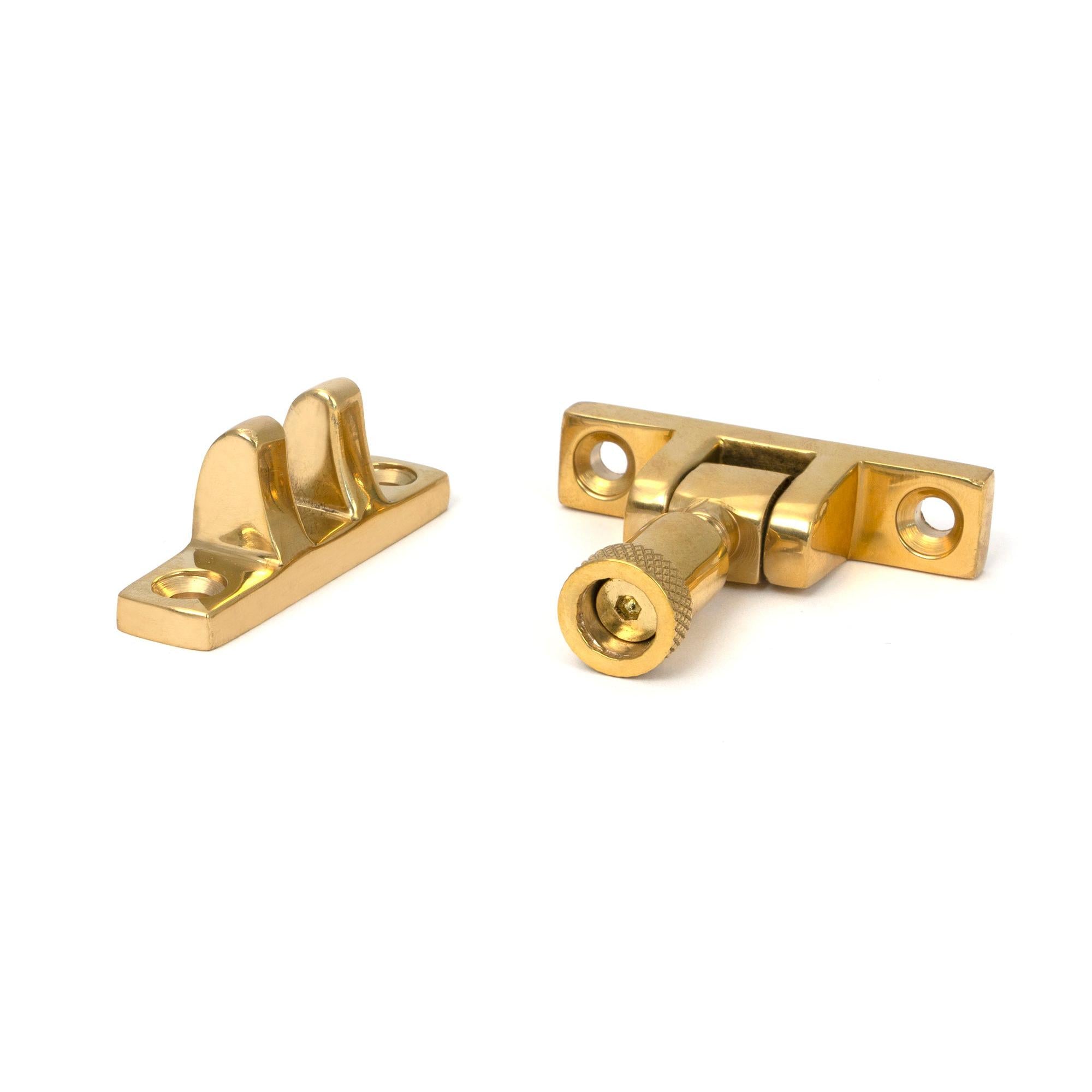 Polished Brass Brompton Brighton Fastener - Narrow (Square) | From The Anvil - Brighton Fasteners - From The Anvil - Yester Home