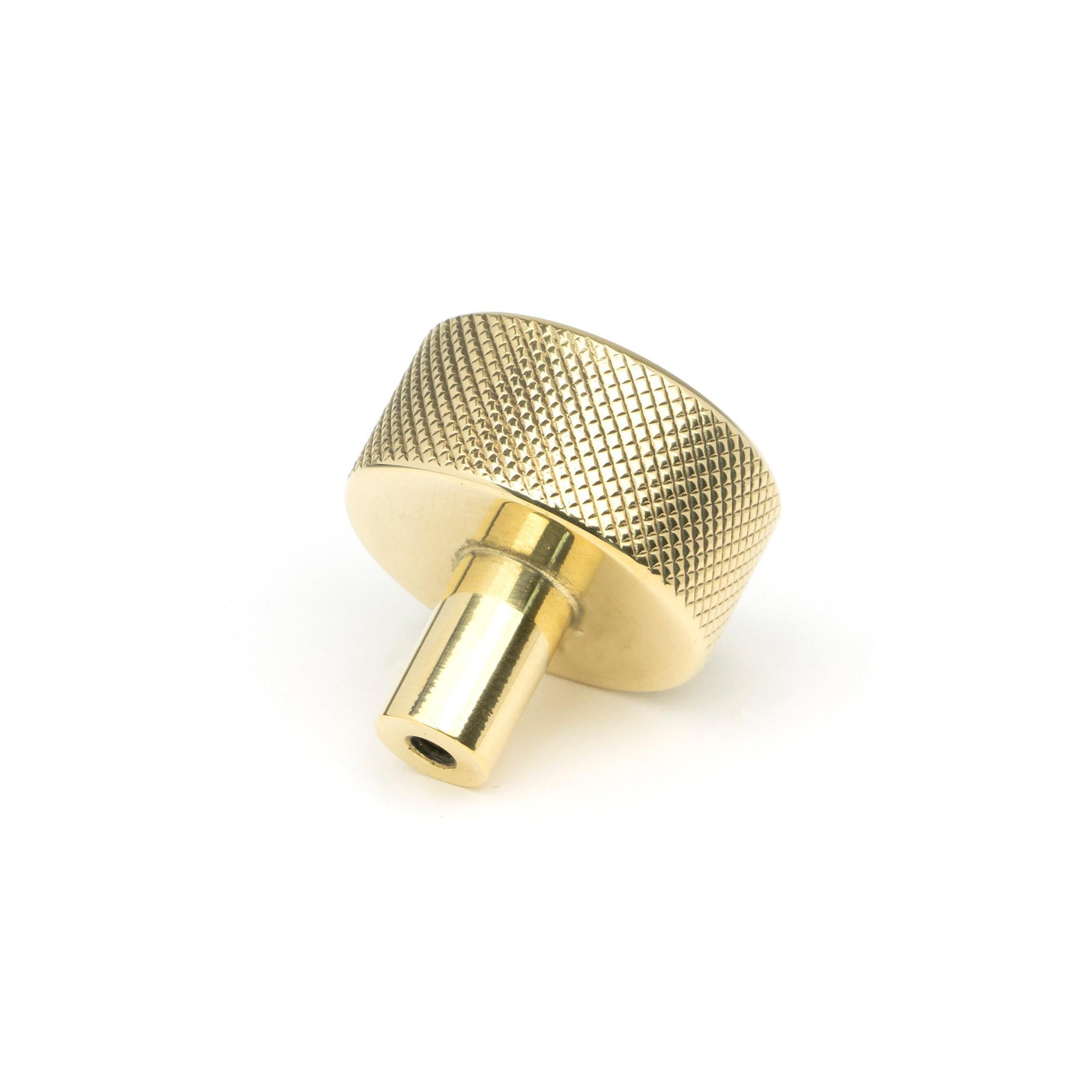 Polished Brass Brompton Cabinet Knob - 32mm (No rose) | From The Anvil - Cabinet Knobs - From The Anvil - Yester Home