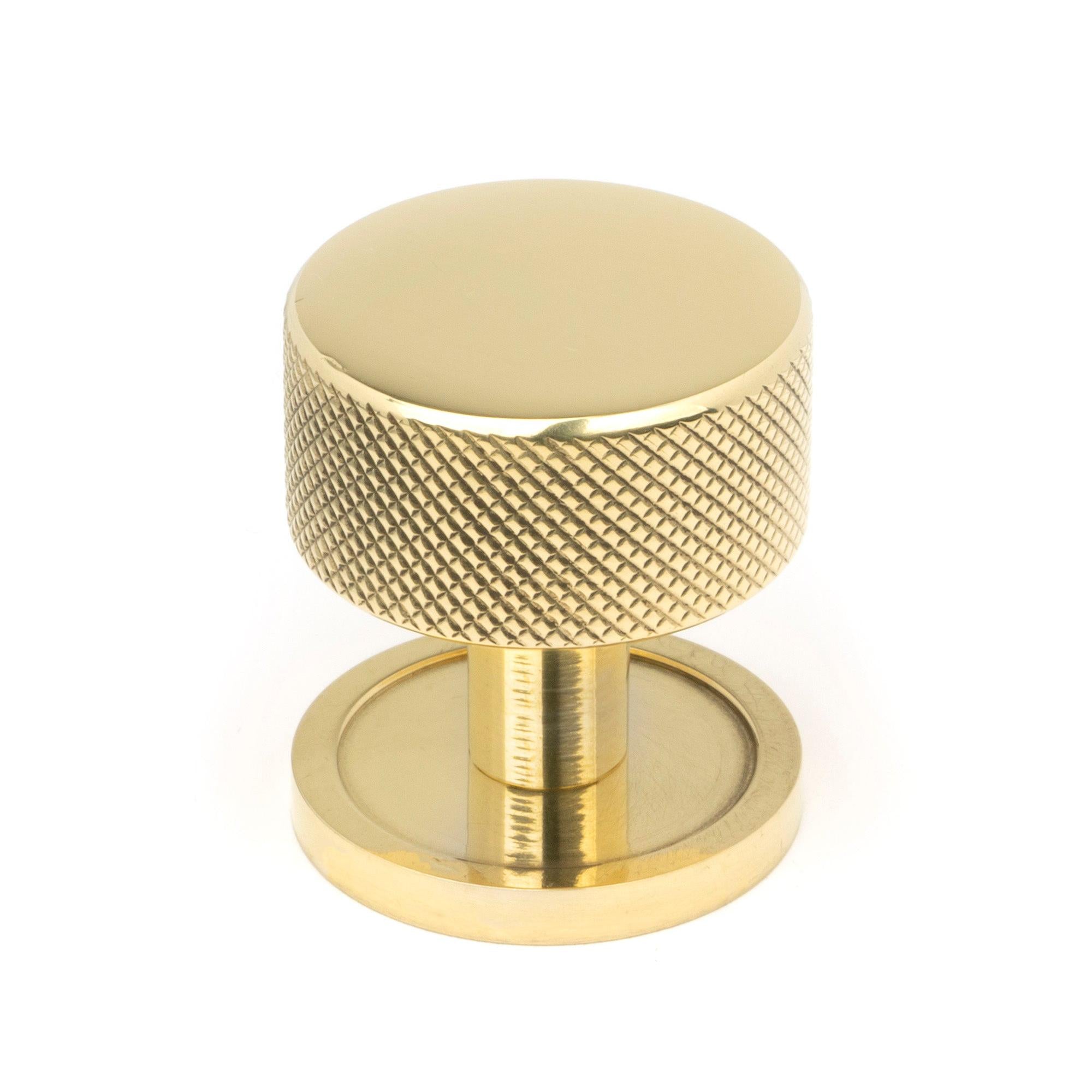 Polished Brass Brompton Cabinet Knob - 32mm (Plain) | From The Anvil - Cabinet Knobs - From The Anvil - Yester Home