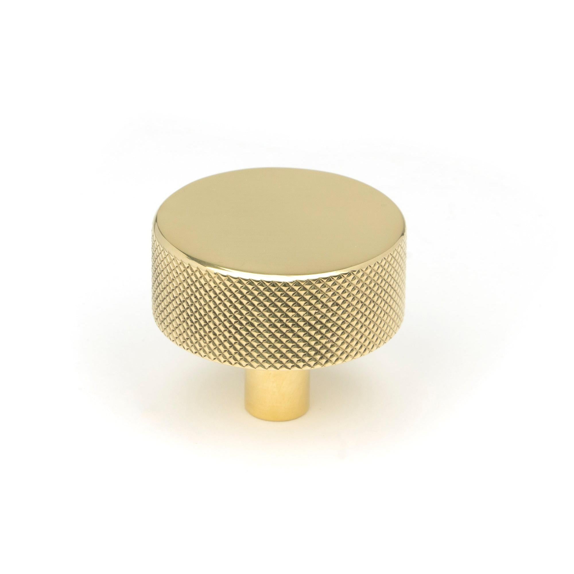 Polished Brass Brompton Cabinet Knob - 38mm (No rose) | From The Anvil - Cabinet Knobs - From The Anvil - Yester Home