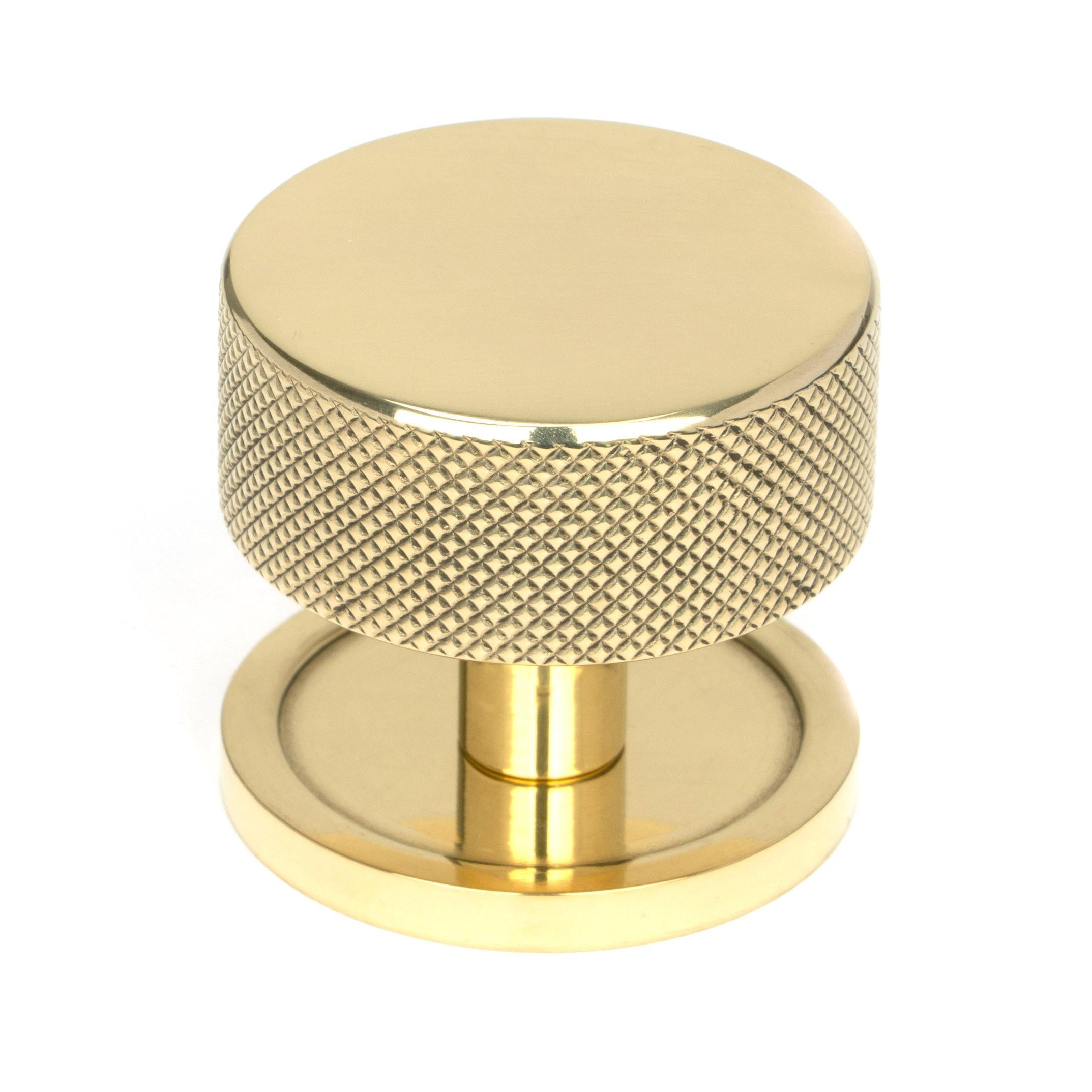 Polished Brass Brompton Cabinet Knob - 38mm (Plain) | From The Anvil - Cabinet Knobs - From The Anvil - Yester Home