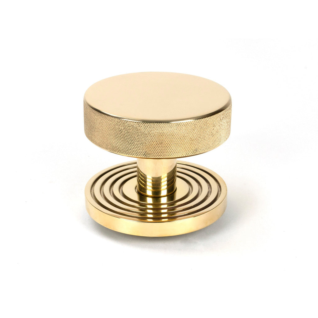 Polished Brass Brompton Centre Door Knob (Beehive) | From The Anvil-Centre Door Knobs-Yester Home