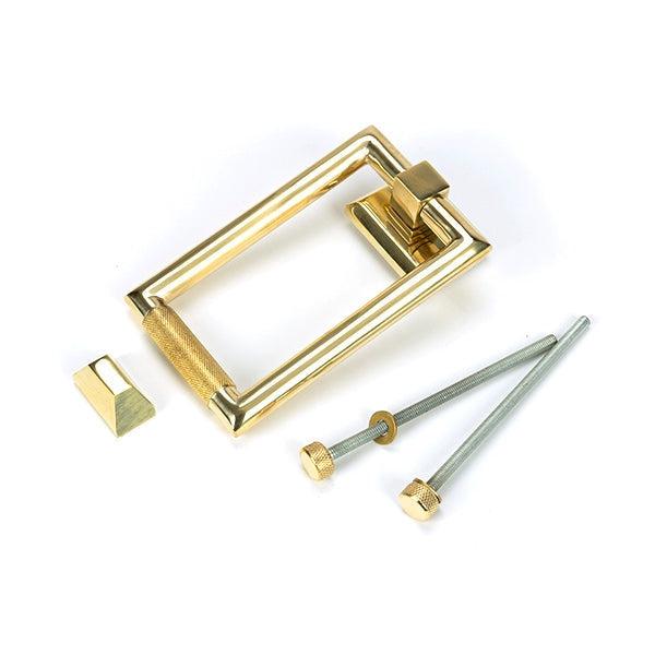 Polished Brass Brompton Door Knocker | From The Anvil-Bolt-Through Door Knockers-Yester Home