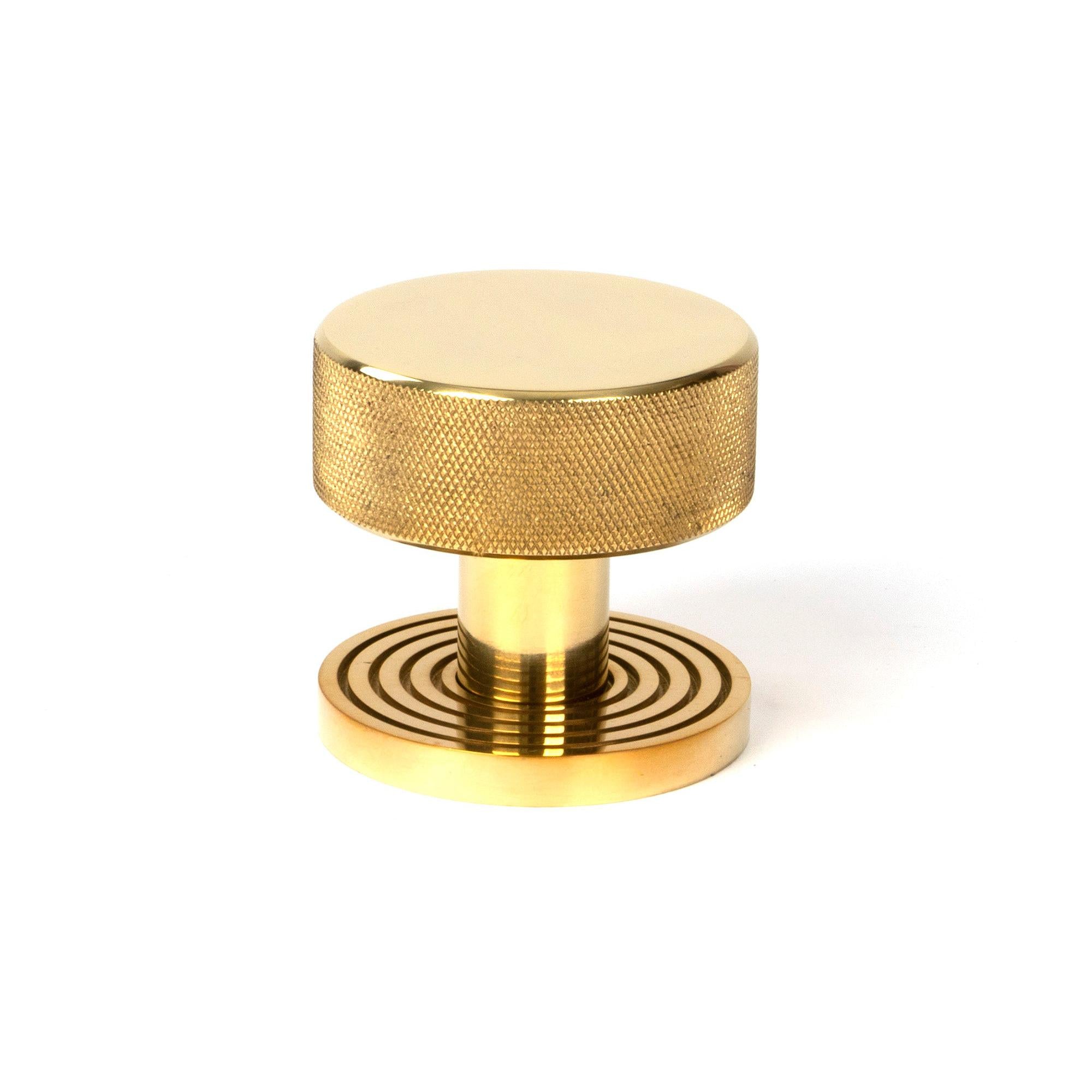 Polished Brass Brompton Mortice/Rim Knob Set Knob (Beehive) | From The Anvil - Mortice Knobs - From The Anvil - Yester Home