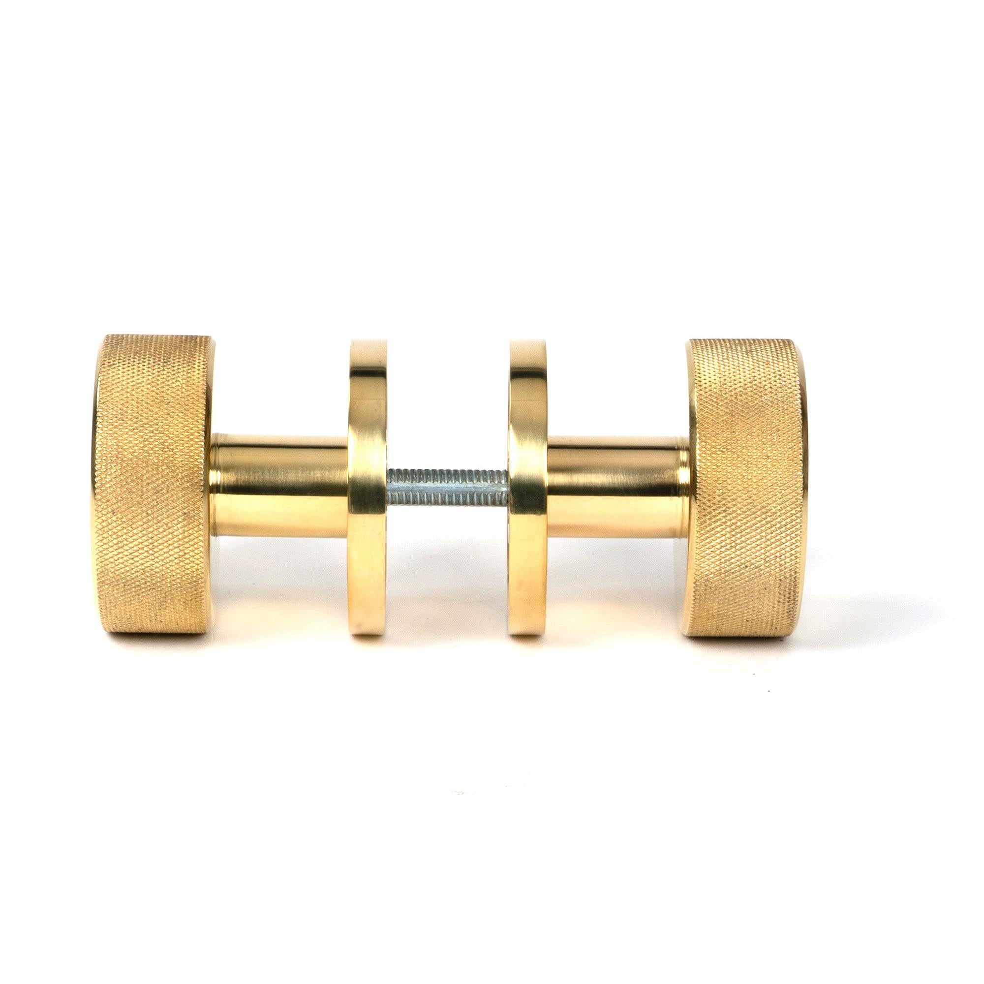 Polished Brass Brompton Mortice/Rim Knob Set Knob (Beehive) | From The Anvil - Mortice Knobs - From The Anvil - Yester Home