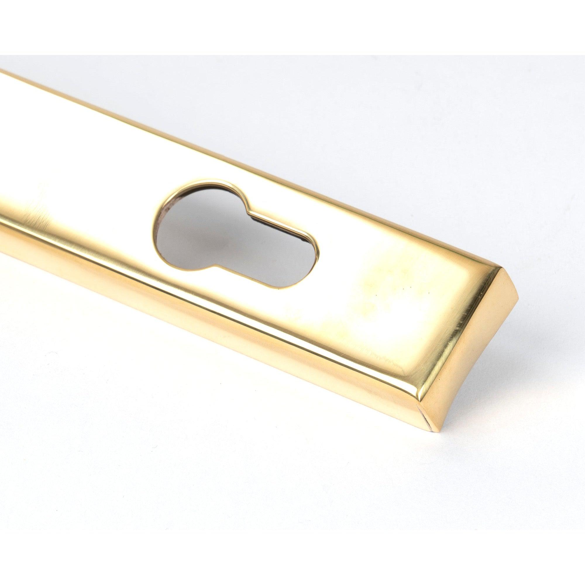 Polished Brass Brompton Slimline Lever Espag. Lock Set | From The Anvil-Espagnolette-Yester Home