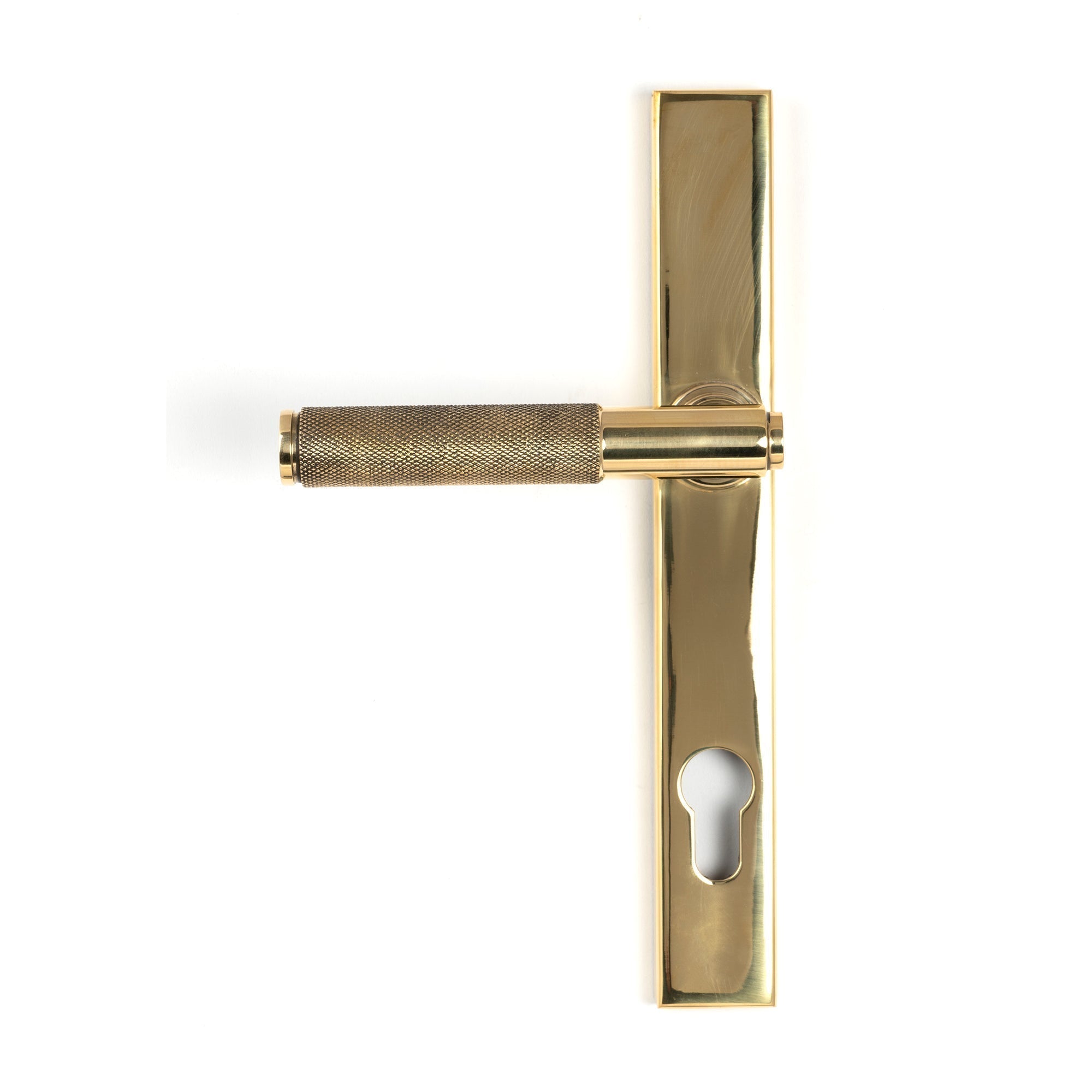 Polished Brass Brompton Slimline Lever Espag. Lock Set | From The Anvil-Espagnolette-Yester Home