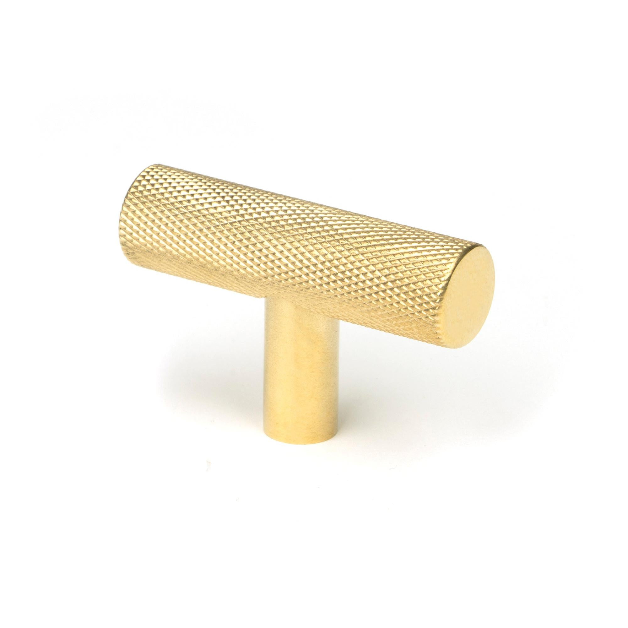 Polished Brass Brompton T-Bar | From The Anvil - Cabinet Knobs - From The Anvil - Yester Home