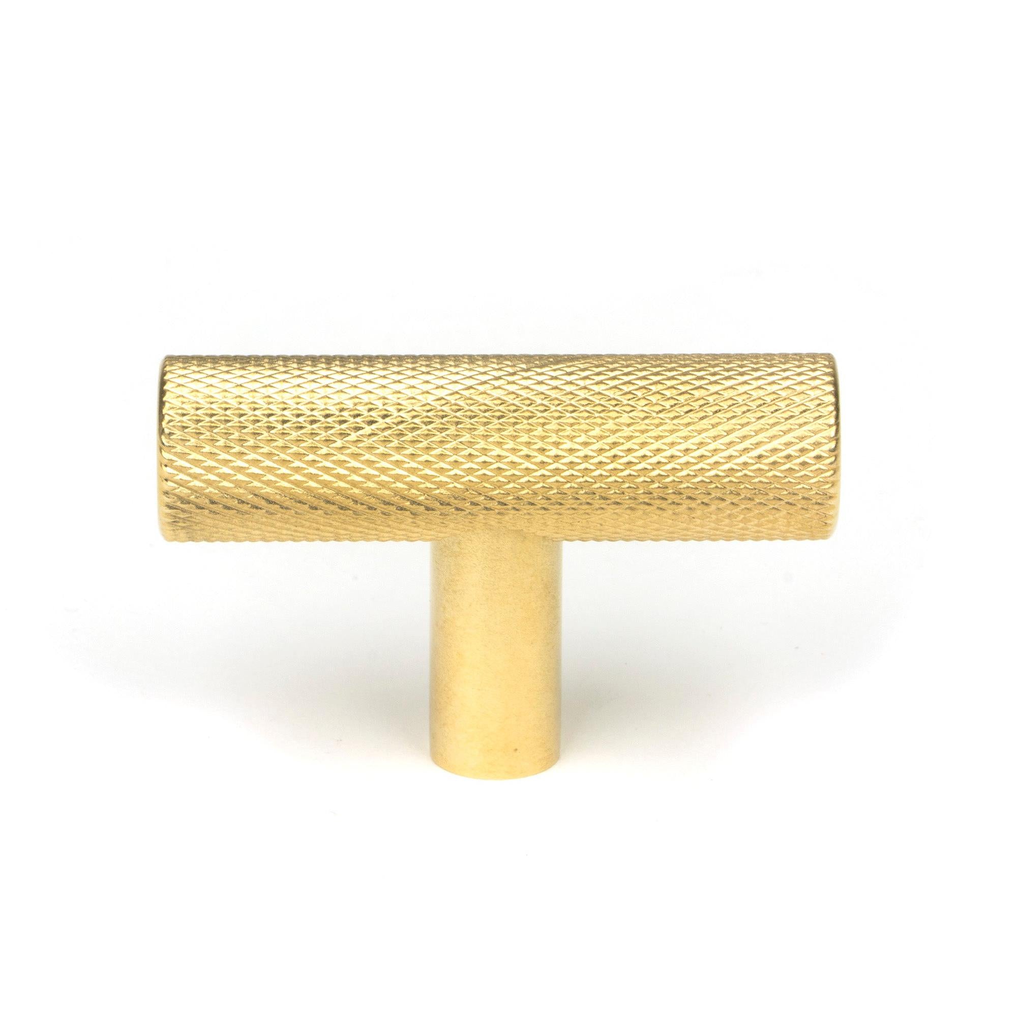 Polished Brass Brompton T-Bar | From The Anvil - Cabinet Knobs - From The Anvil - Yester Home