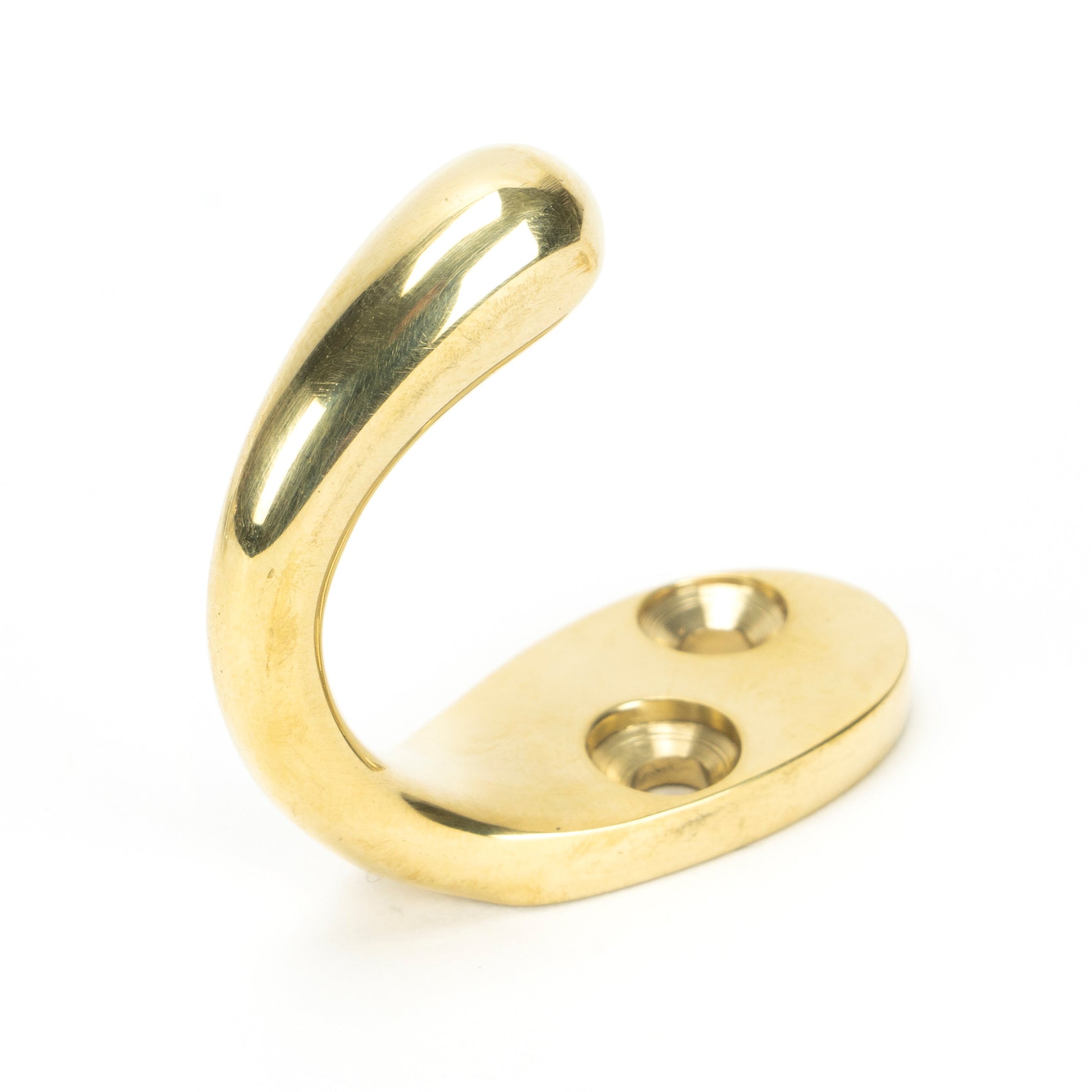 Polished Brass Celtic Single Robe Hook | From The Anvil-Coat Hooks-Yester Home