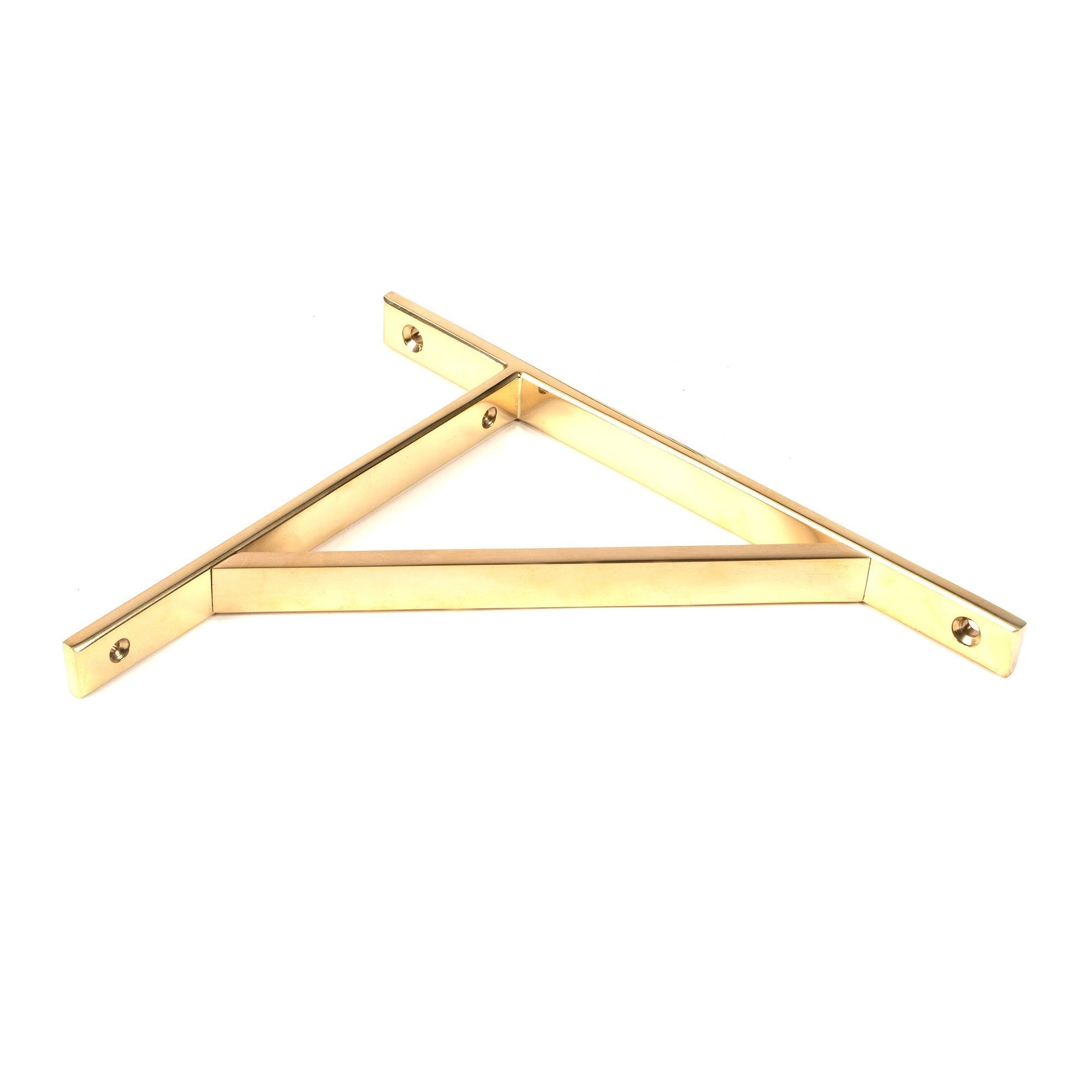 Polished Brass Chalfont Shelf Bracket (260mm x 200mm) | From The Anvil-Shelf Brackets-Yester Home