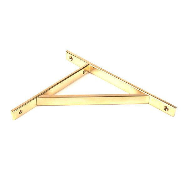Polished Brass Chalfont Shelf Bracket (260mm x 200mm) | From The Anvil-Shelf Brackets-Yester Home