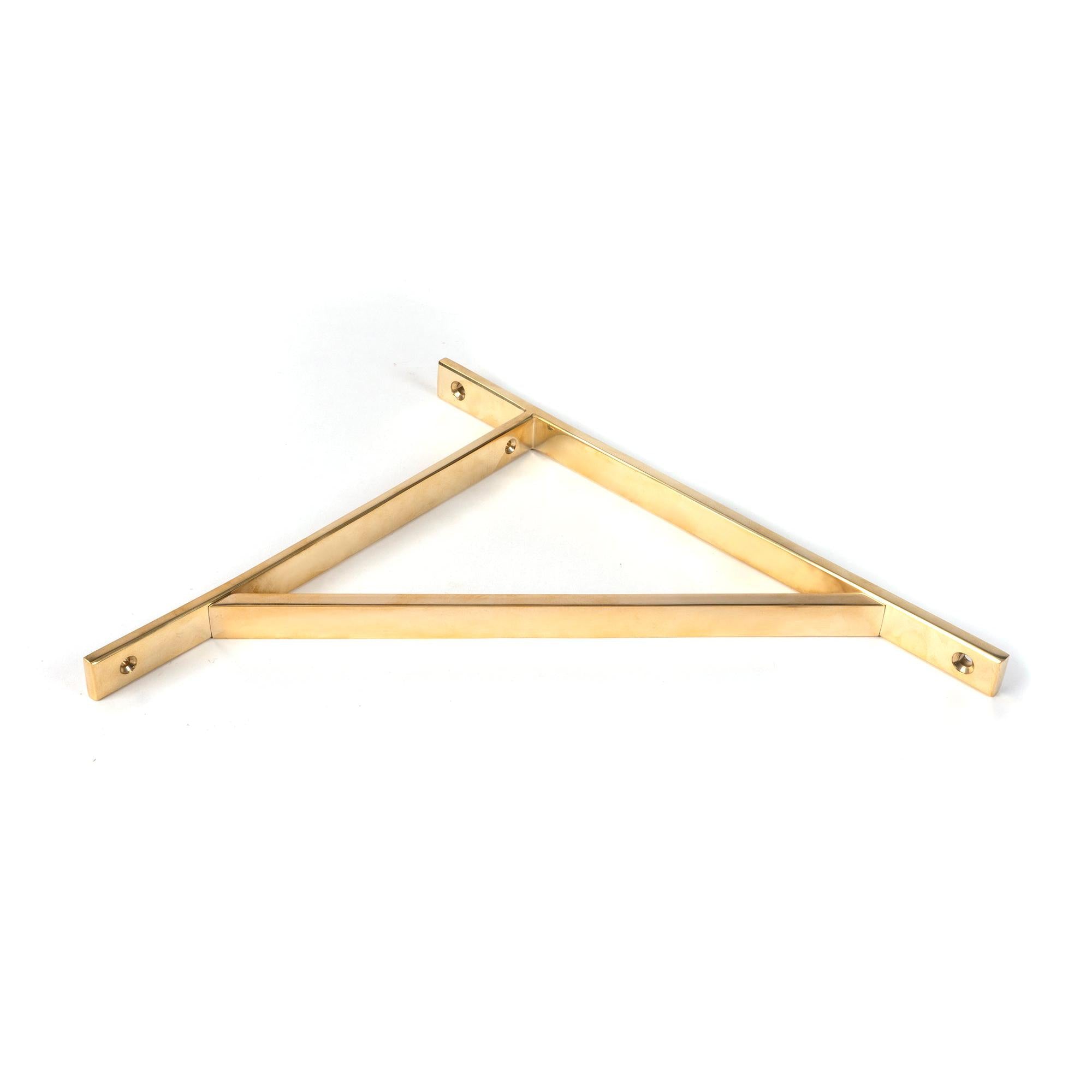 Polished Brass Chalfont Shelf Bracket (314mm x 250mm) | From The Anvil - Shelf Brackets - From The Anvil - Yester Home