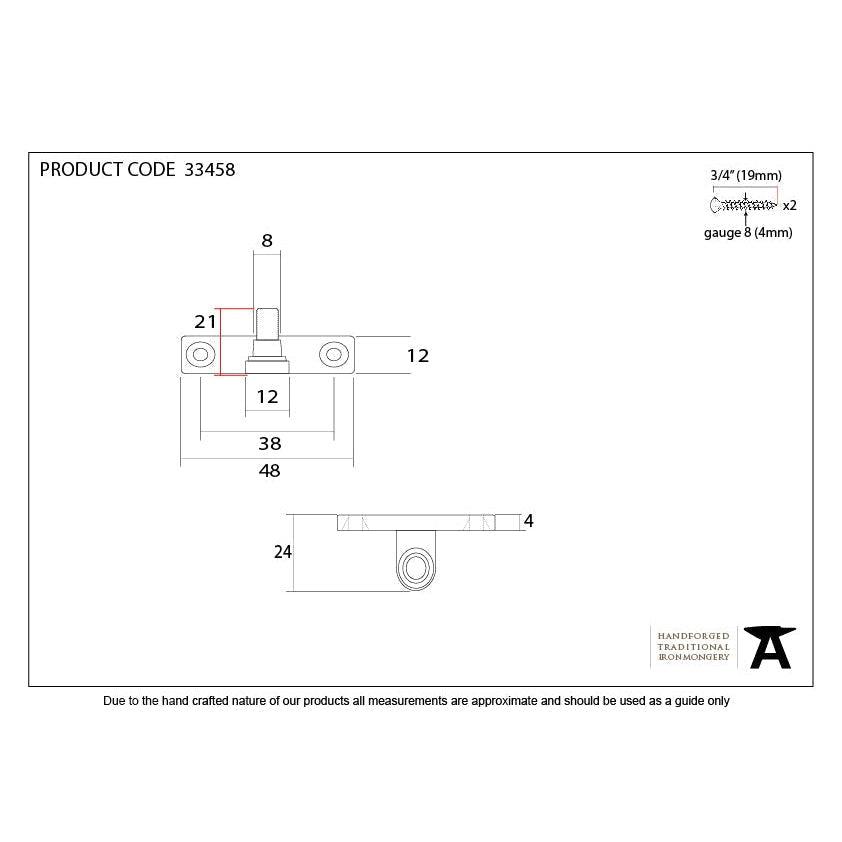 Polished Brass Cranked Stay Pin | From The Anvil-Stay Pins-Yester Home