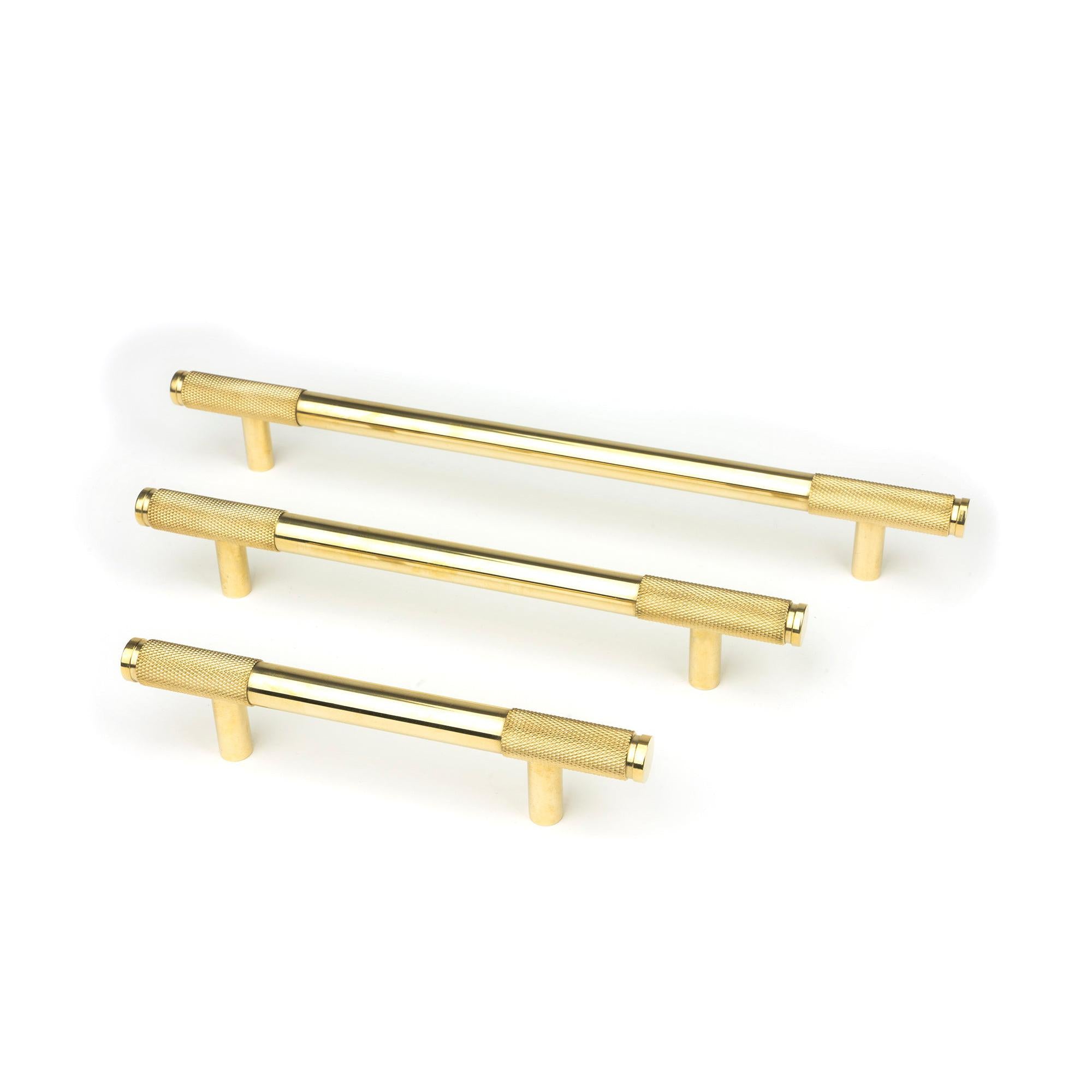 Polished Brass Half Brompton Pull Handle - Small | From The Anvil - Pull Handles - From The Anvil - Yester Home