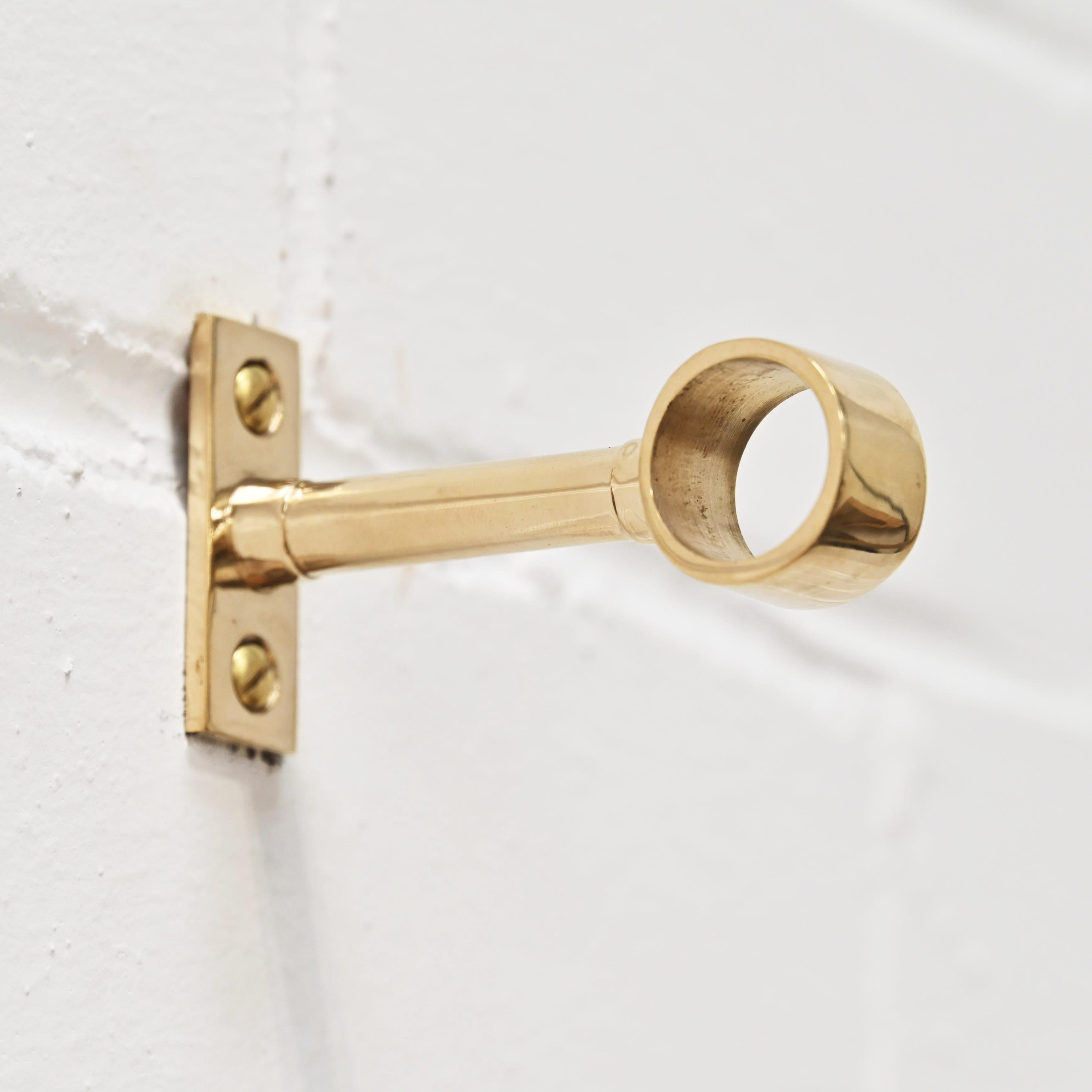 Polished Brass Hanging Rail-Hook Rails-Yester Home