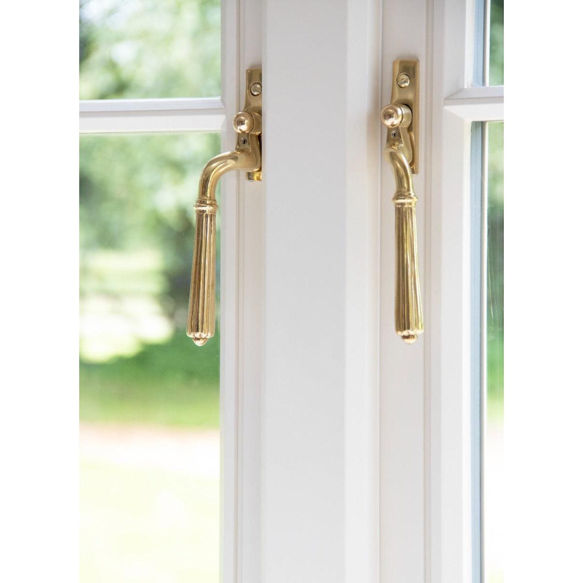 Polished Brass Hinton Espag - LH | From The Anvil-Espag. Fasteners-Yester Home