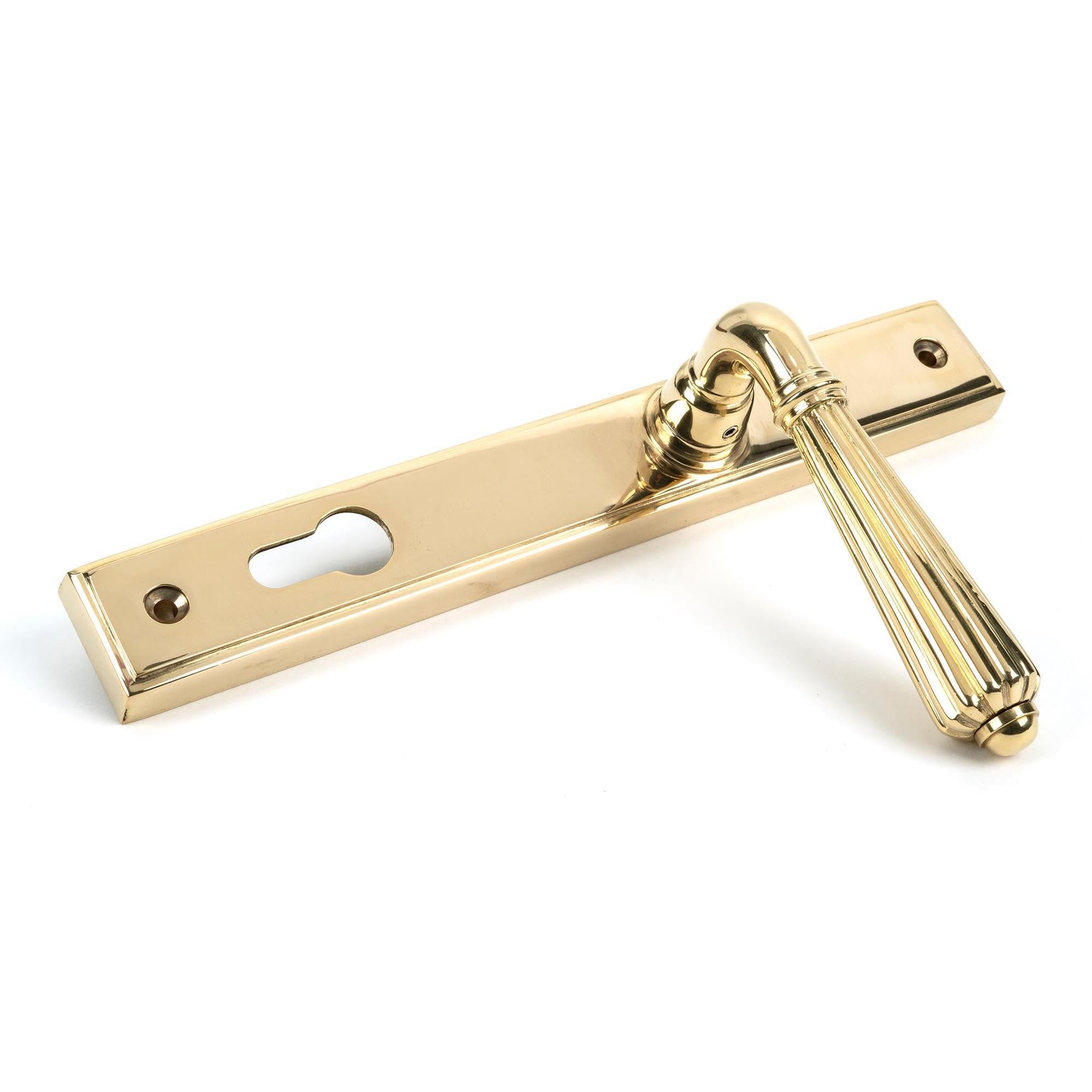 Polished Brass Hinton Slimline Lever Espag. Lock Set | From The Anvil - Espagnolette - From The Anvil - Yester Home