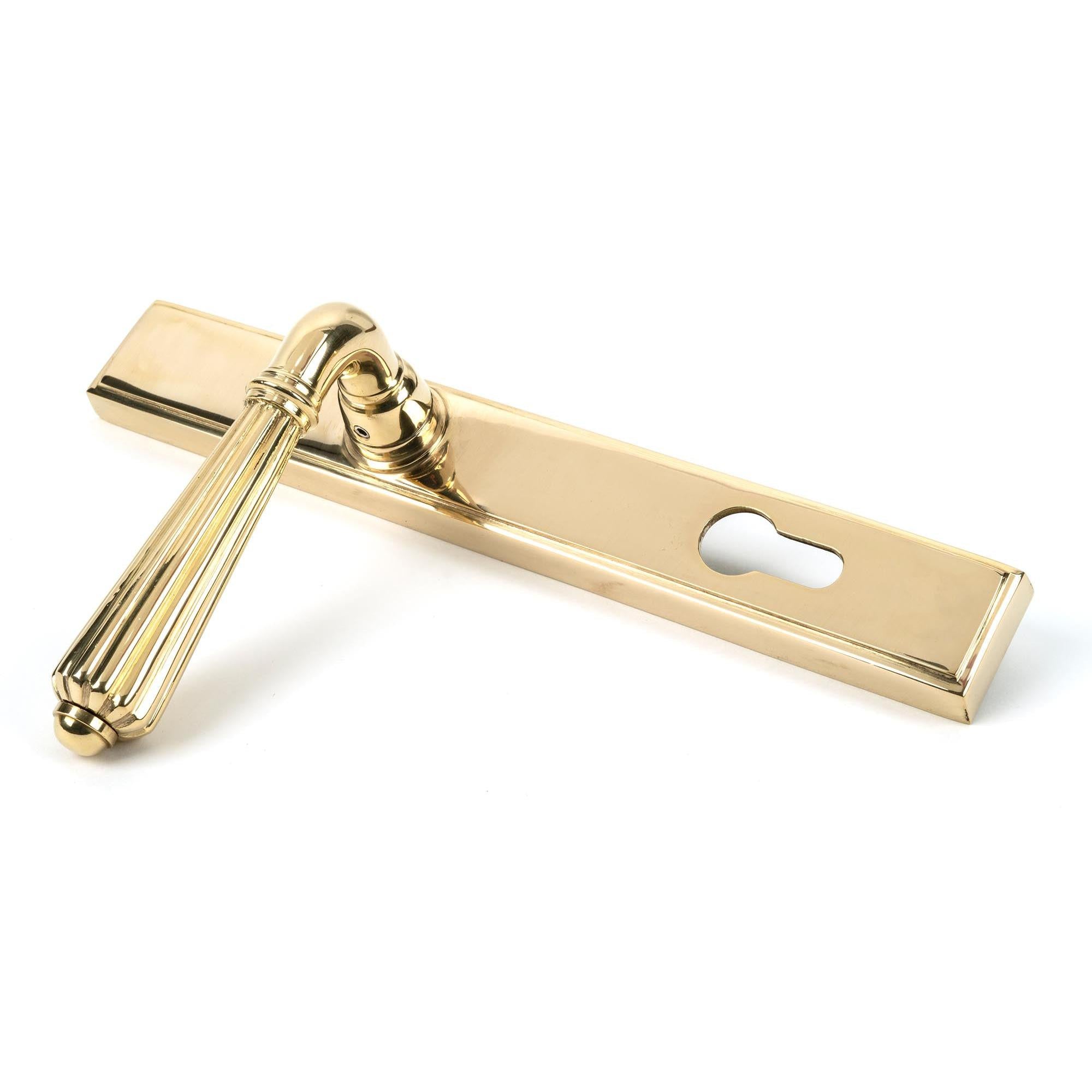 Polished Brass Hinton Slimline Lever Espag. Lock Set | From The Anvil - Espagnolette - From The Anvil - Yester Home