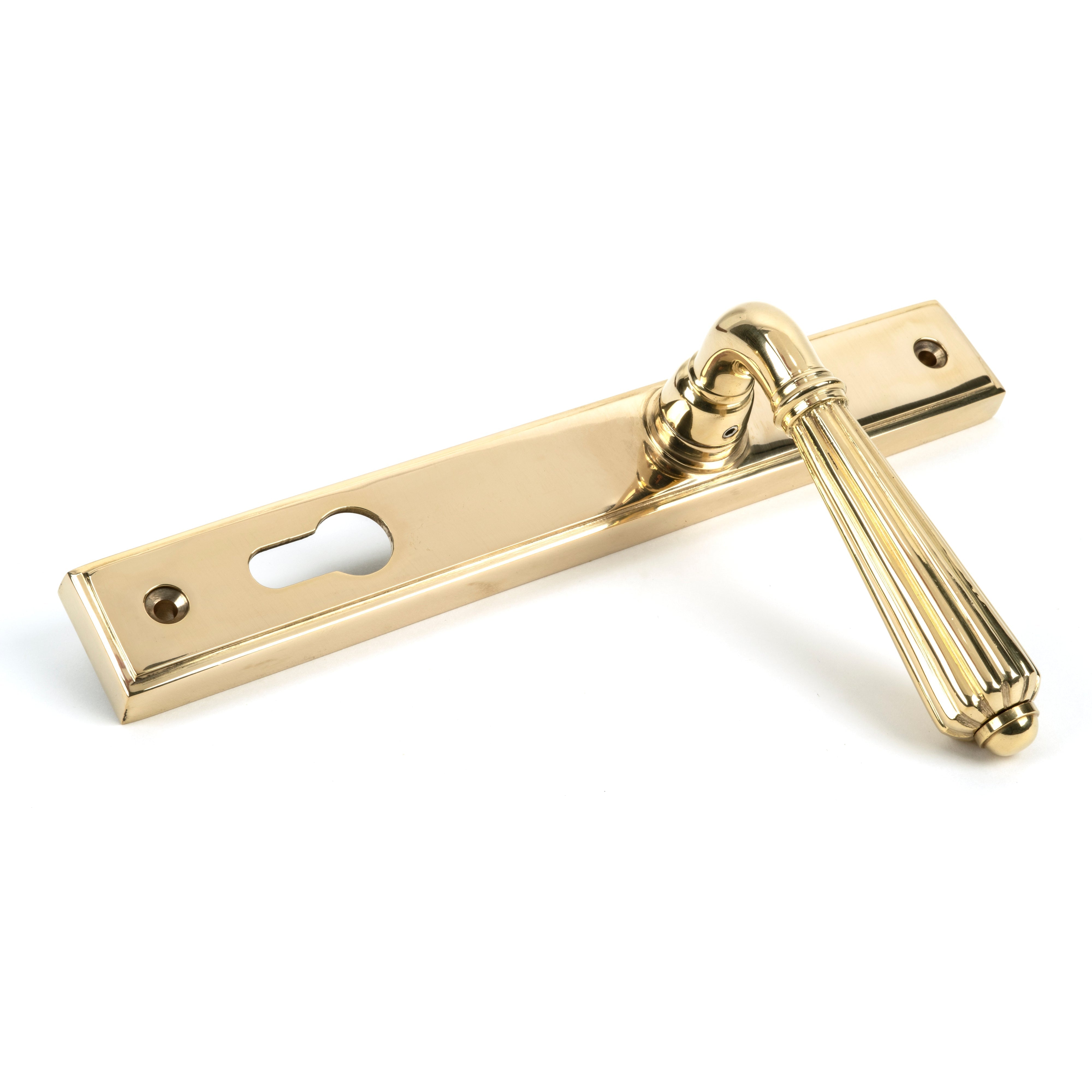 Polished Brass Hinton Slimline Lever Espag. Lock Set | From The Anvil-Espagnolette-Yester Home