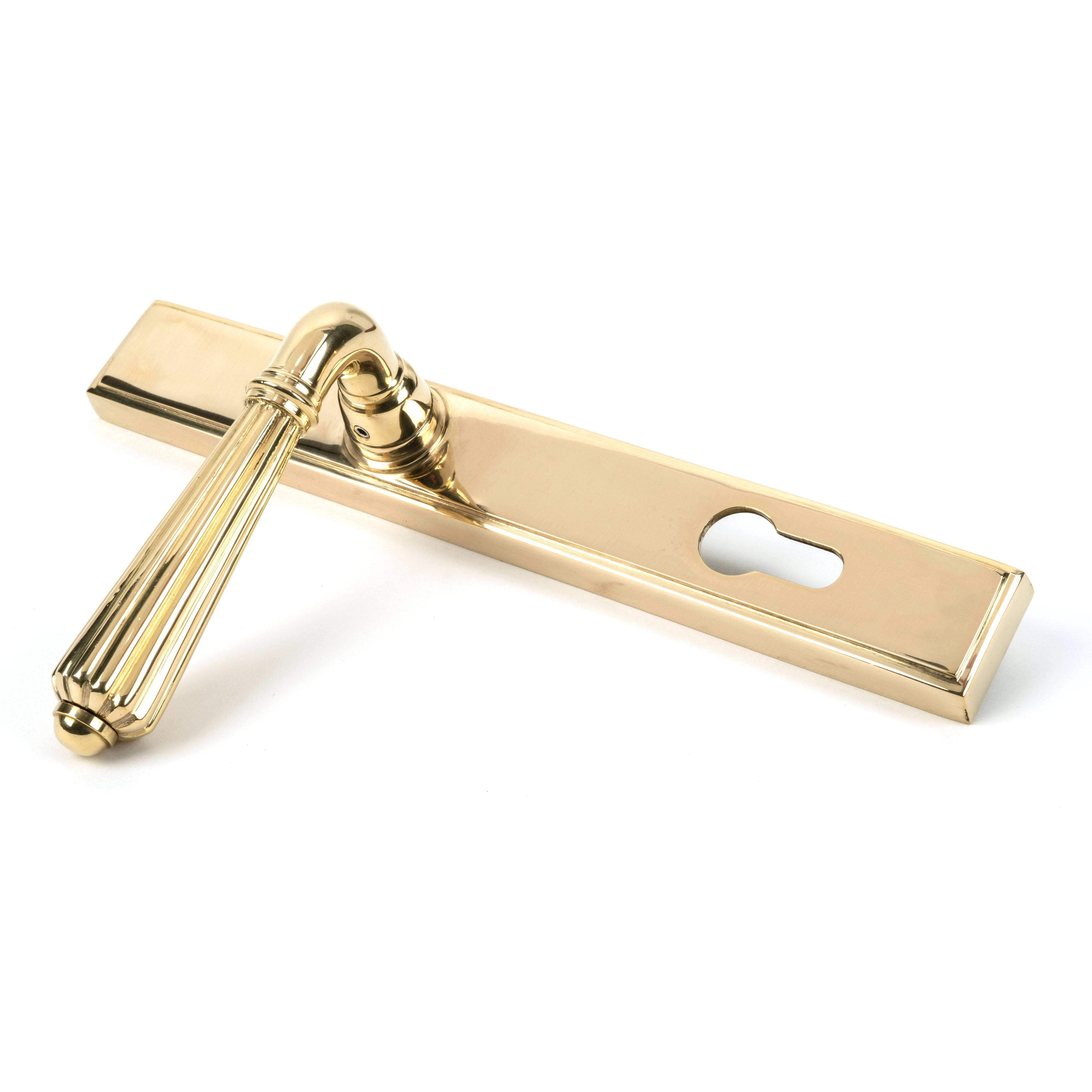 Polished Brass Hinton Slimline Lever Espag. Lock Set | From The Anvil-Espagnolette-Yester Home